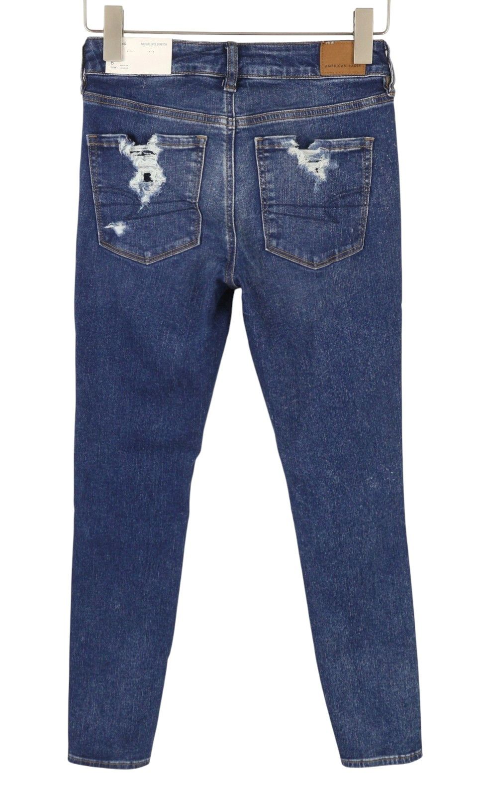 American Eagle Outfitters JEGGING W28 Blue Distress Jeans 88789 Size 28" / US 6 / IT 42 - 2 Thumbnail