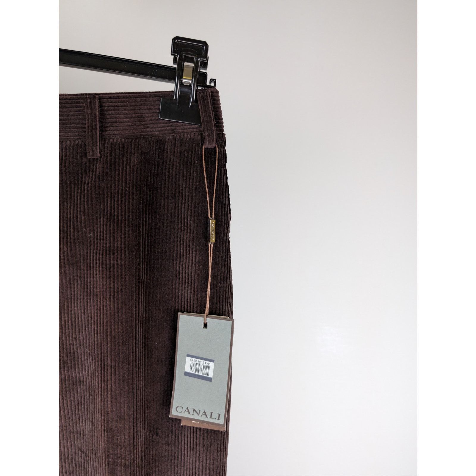 Canali o1rshd1 CC20 Corduroy Stretch Cotton Pants in Chocolate Size US 32 / EU 48 - 6 Thumbnail