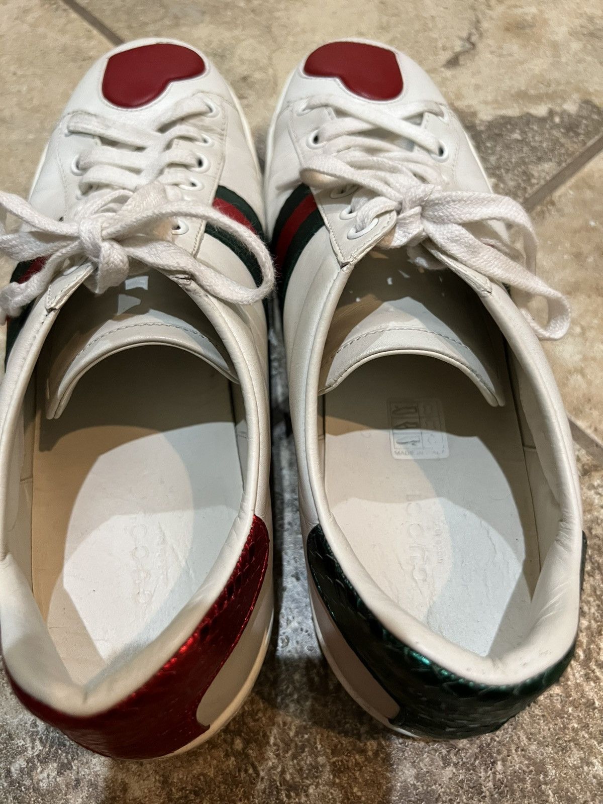 Gucci Gucci Ace sneakers with heart motifs Size US 9 / IT 39 - 6 Thumbnail
