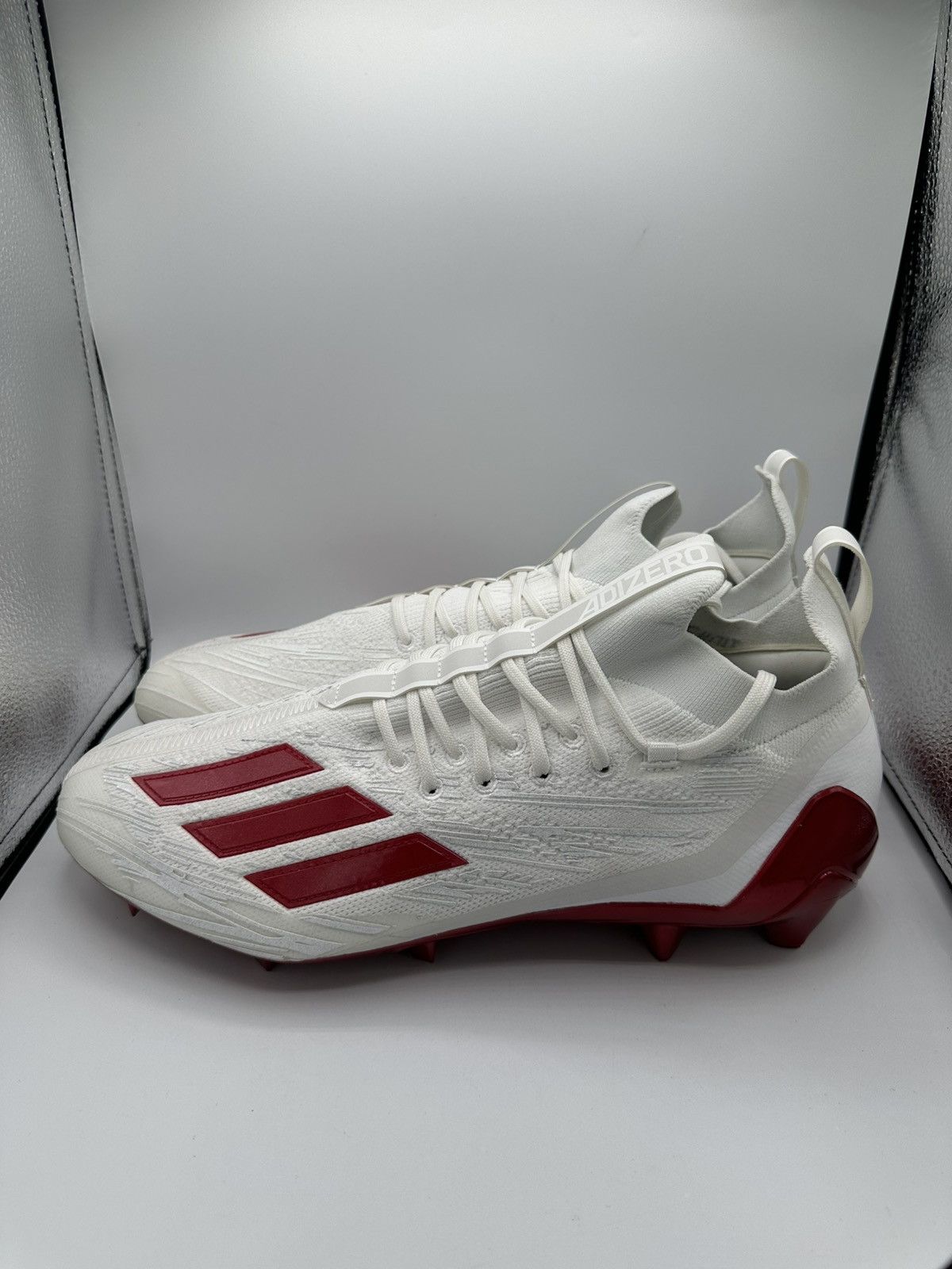Adidas Adidas Adizero Primeknit Cleats “White Team Power Red” 13.5 Size US 14 / EU 47 - 1 Thumbnail