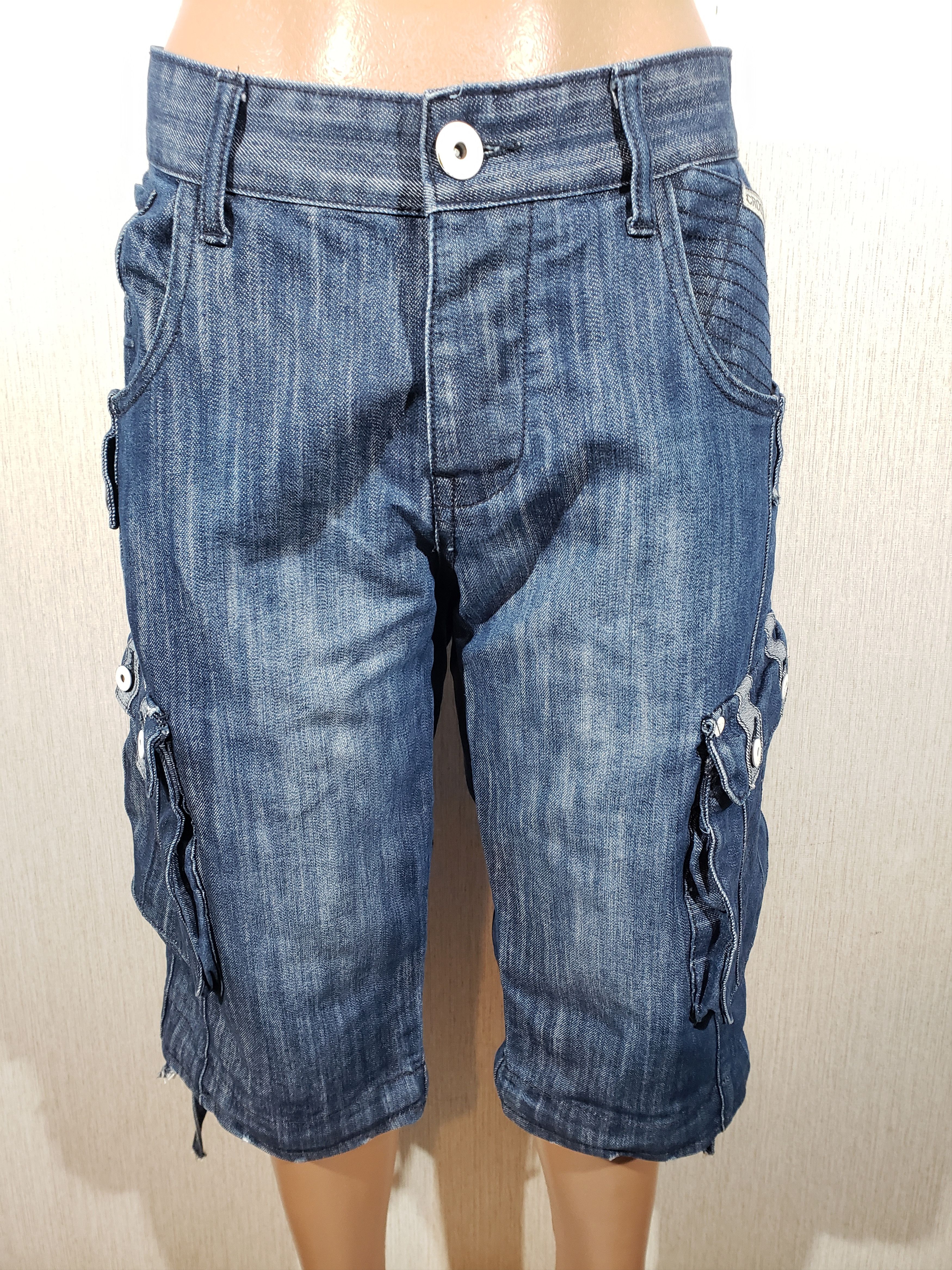 Designer × Jean Men's blue denim shorts with pockets. Size US 36 / EU 52 - 2 Thumbnail