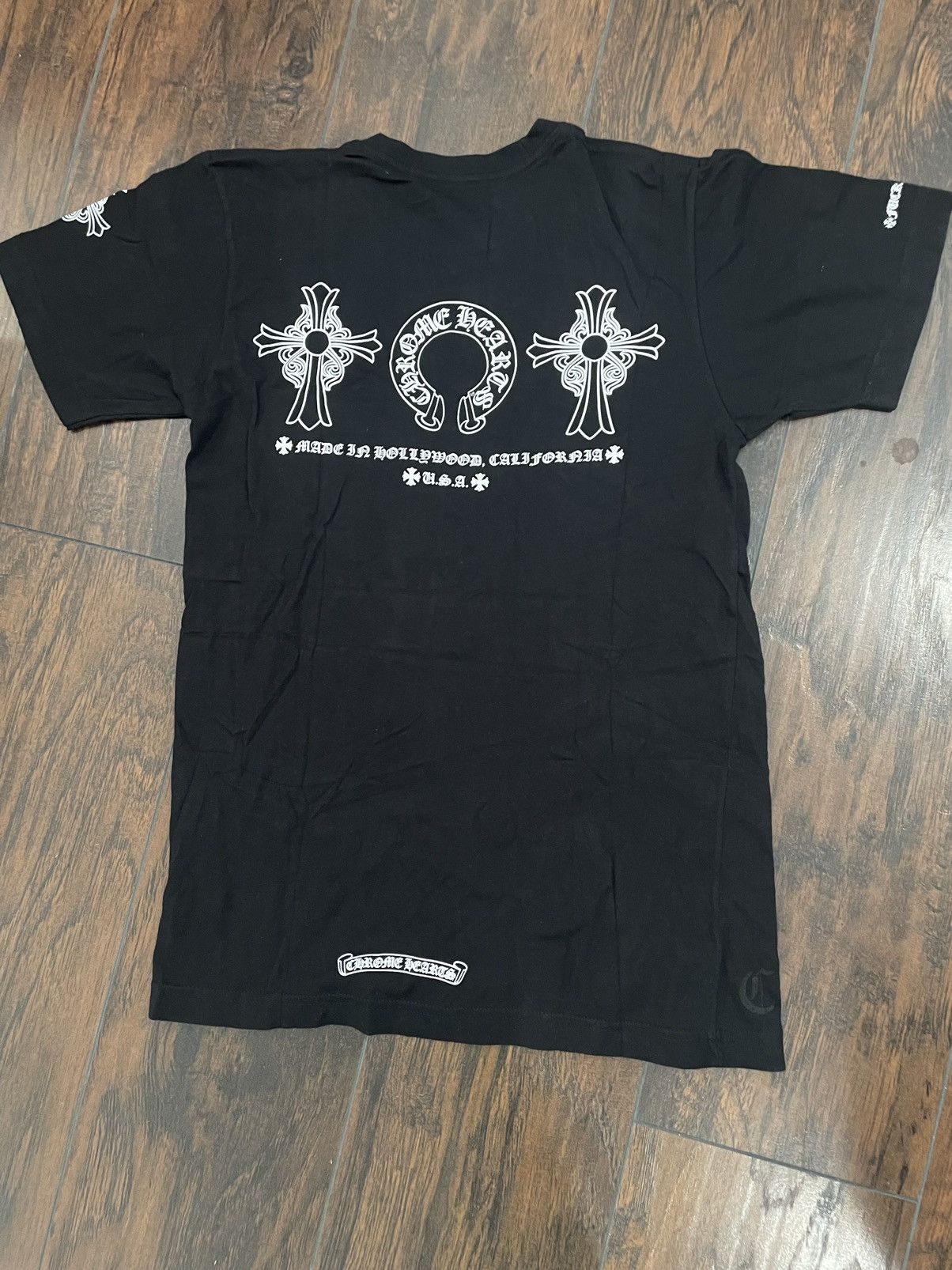 image of Chrome Hearts Horseshoe T-Shirt in Black, Men's (Size Small)