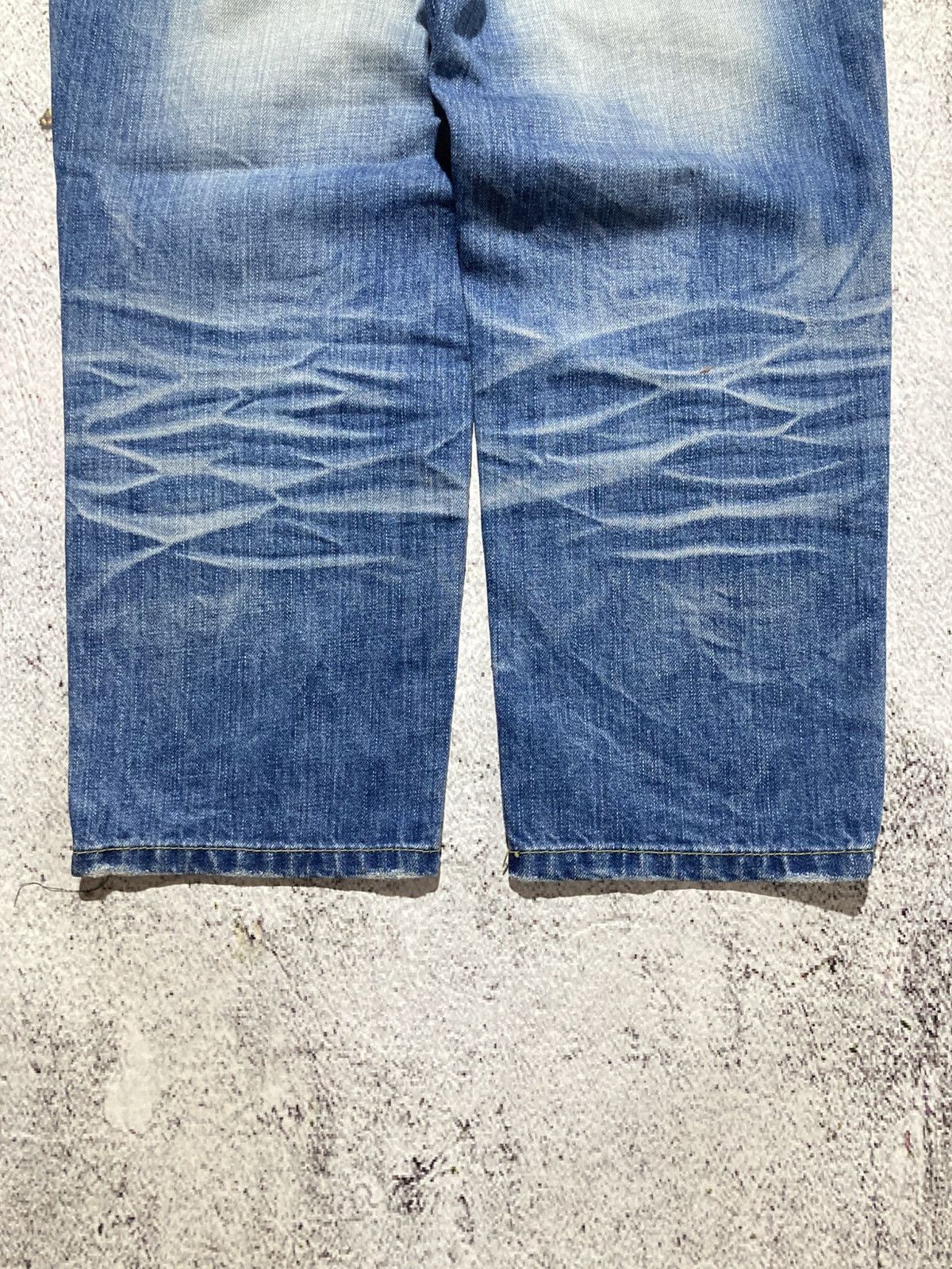 Japanese Brand 2000s Lolita Y2k Studded Faded 3/4 Jeans Pants Lgb Punk Size US 32 / EU 48 - 7 Thumbnail