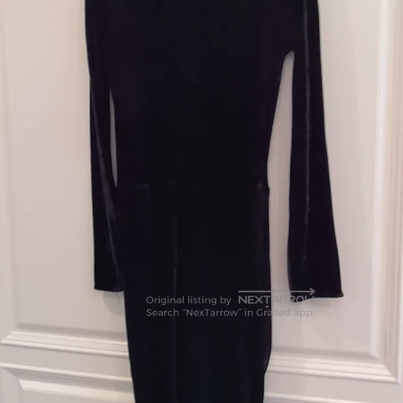 Other Alaia Black Velvet Dress with Front Slit Design Size XS / US 0-2 / IT 36-38 - 2 Thumbnail
