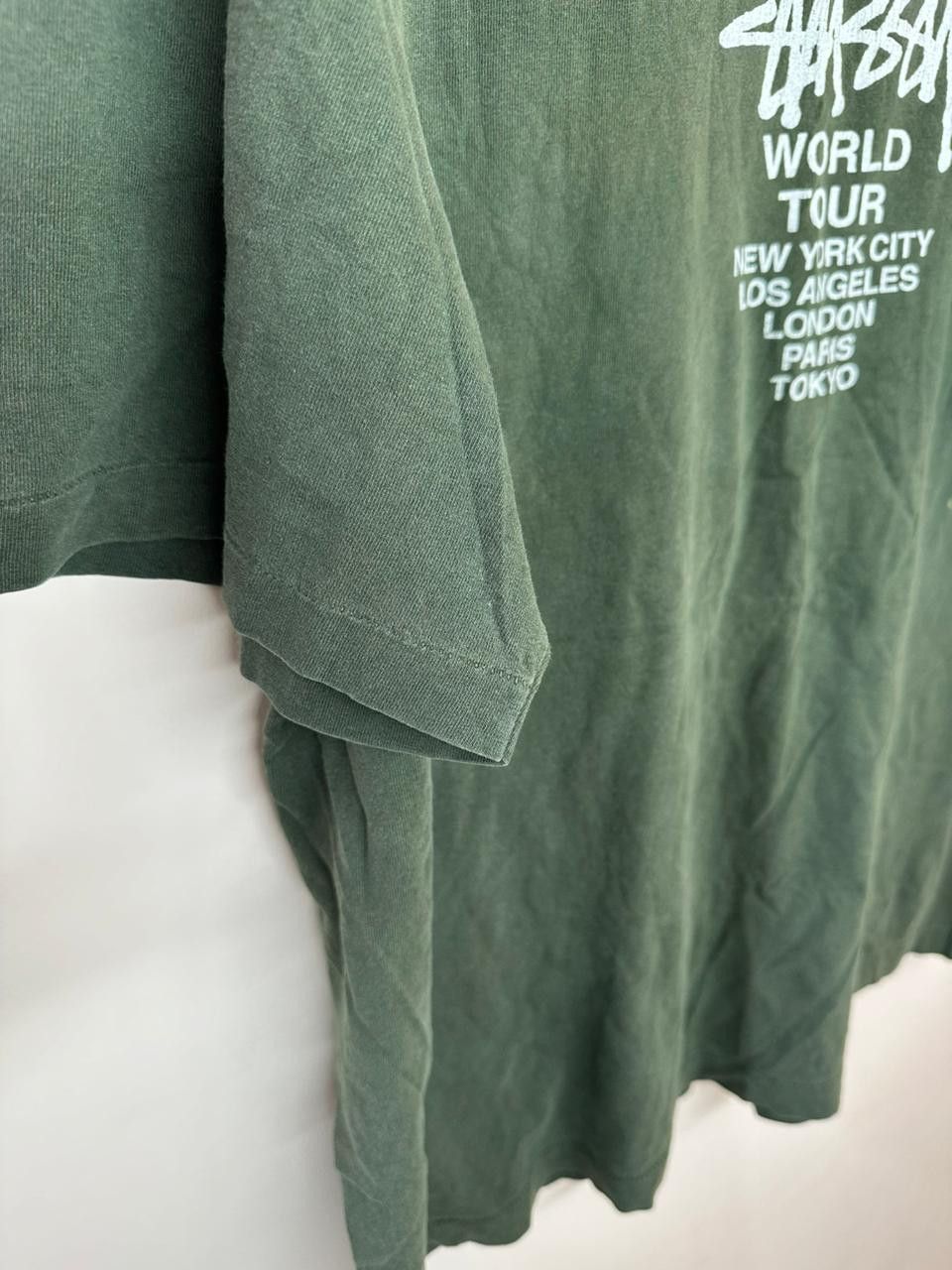 Stussy × Vintage Vintage 90's Stussy world tour tee shirt Size US XL / EU 56 / 4 - 4 Thumbnail