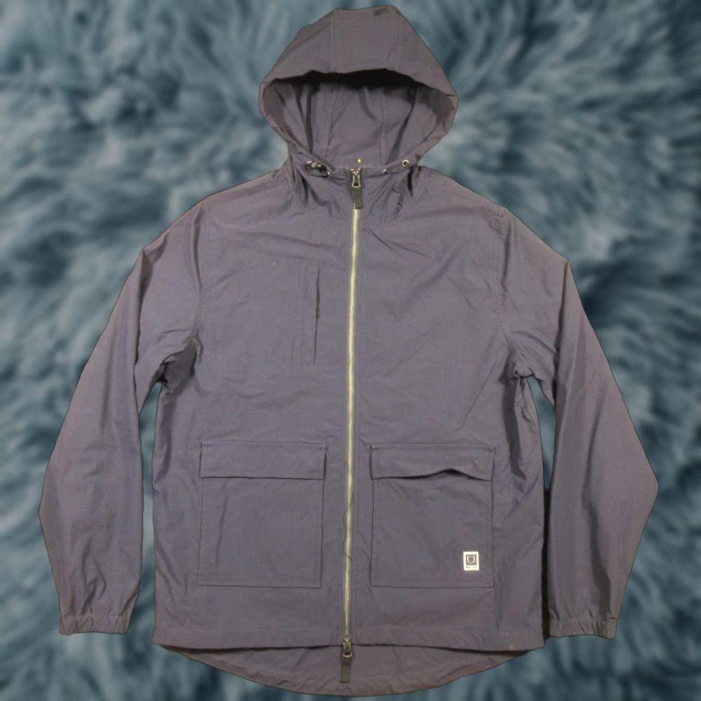 Brixton Brixton Utility Parka Jacket Men M Full Zip Hooded Lightweight Nylon Parka Blue Regular Fit Size US M / EU 48-50 / 2 - 1 Thumbnail