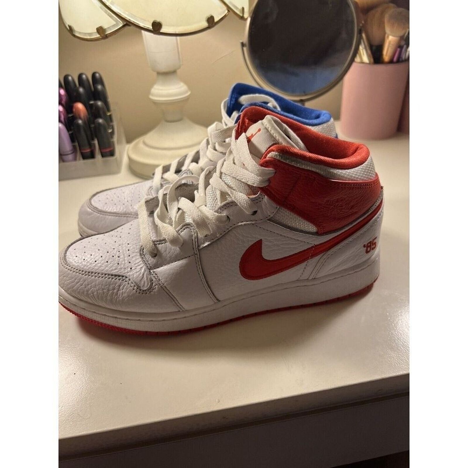 Nike Nike Air Jordan 1 Mid SE 85 White MultiColor Size 7Y Size US 7 / EU 40 - 6 Thumbnail