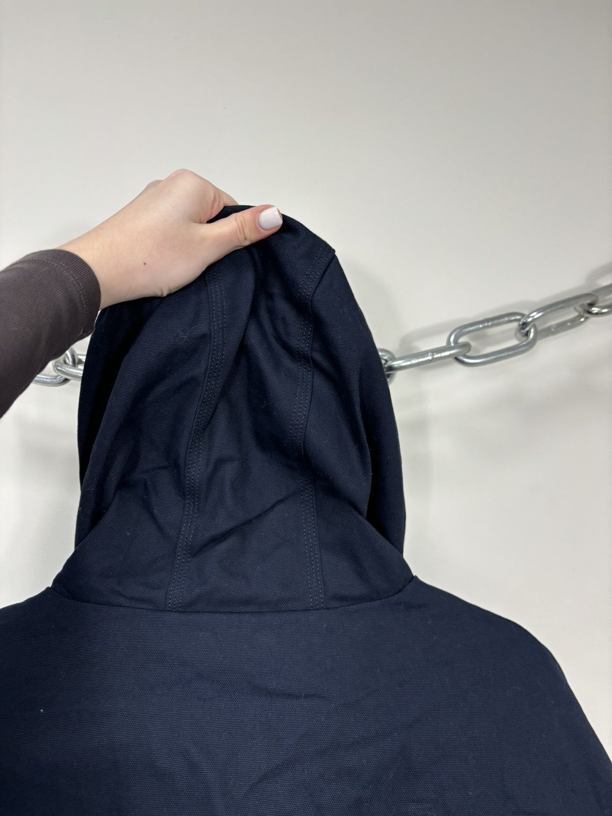 Carhartt Vintage Carhartt J131 USA Navy Hype Hooded Active Jacket Size US XL / EU 56 / 4 - 18 Thumbnail