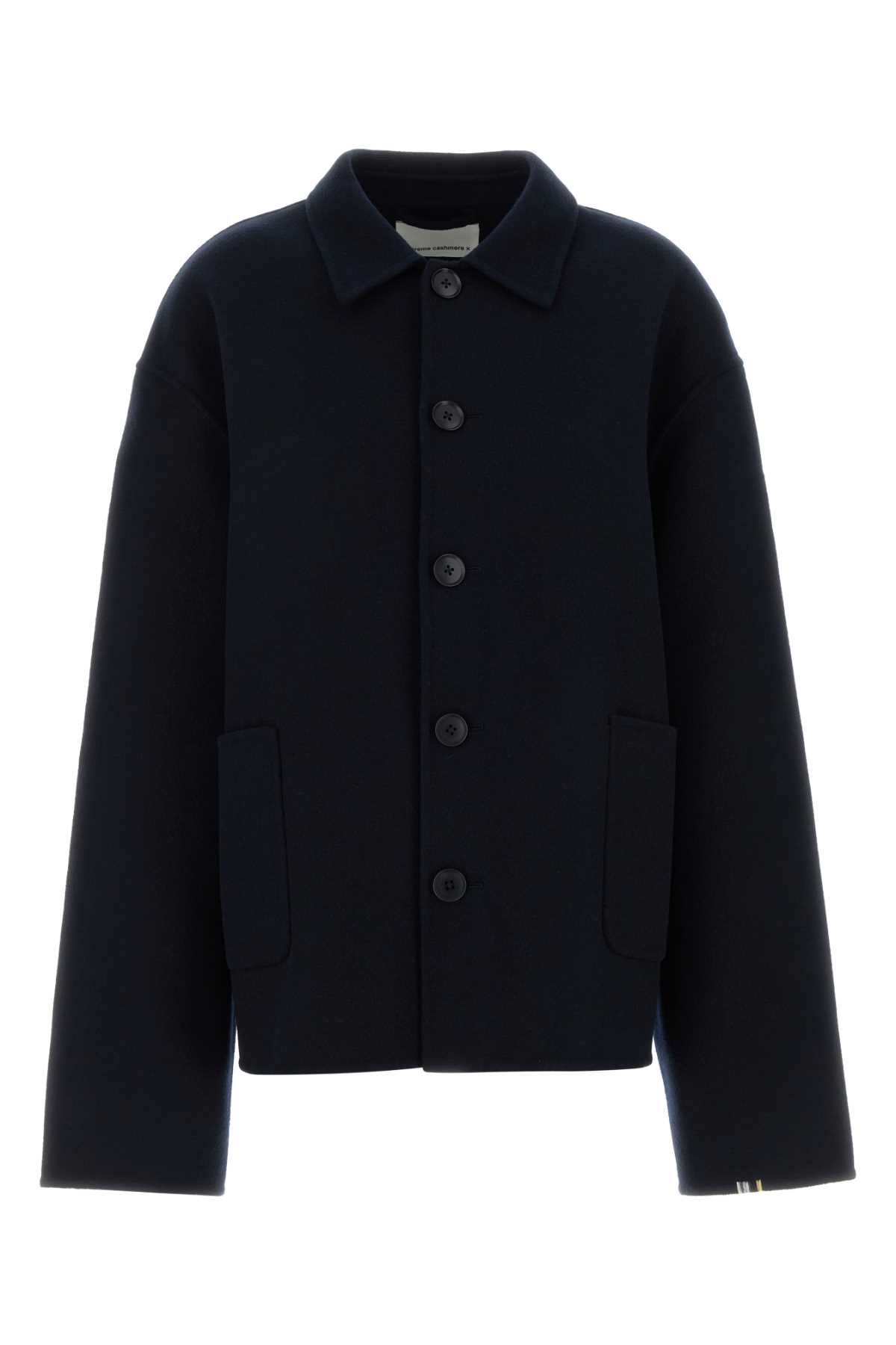 Extreme Cashmere Navy Blue Wool Blend Maker Coat Size M / US 6-8 / IT 42-44 - 1 Thumbnail