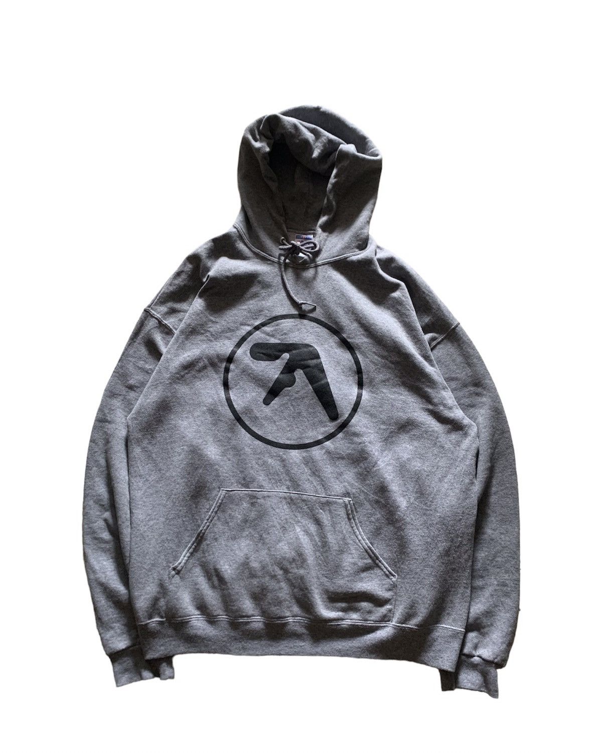 image of Vintage Aphex Twin Logo Hoodie in Mist Grey, Men's (Size XL)