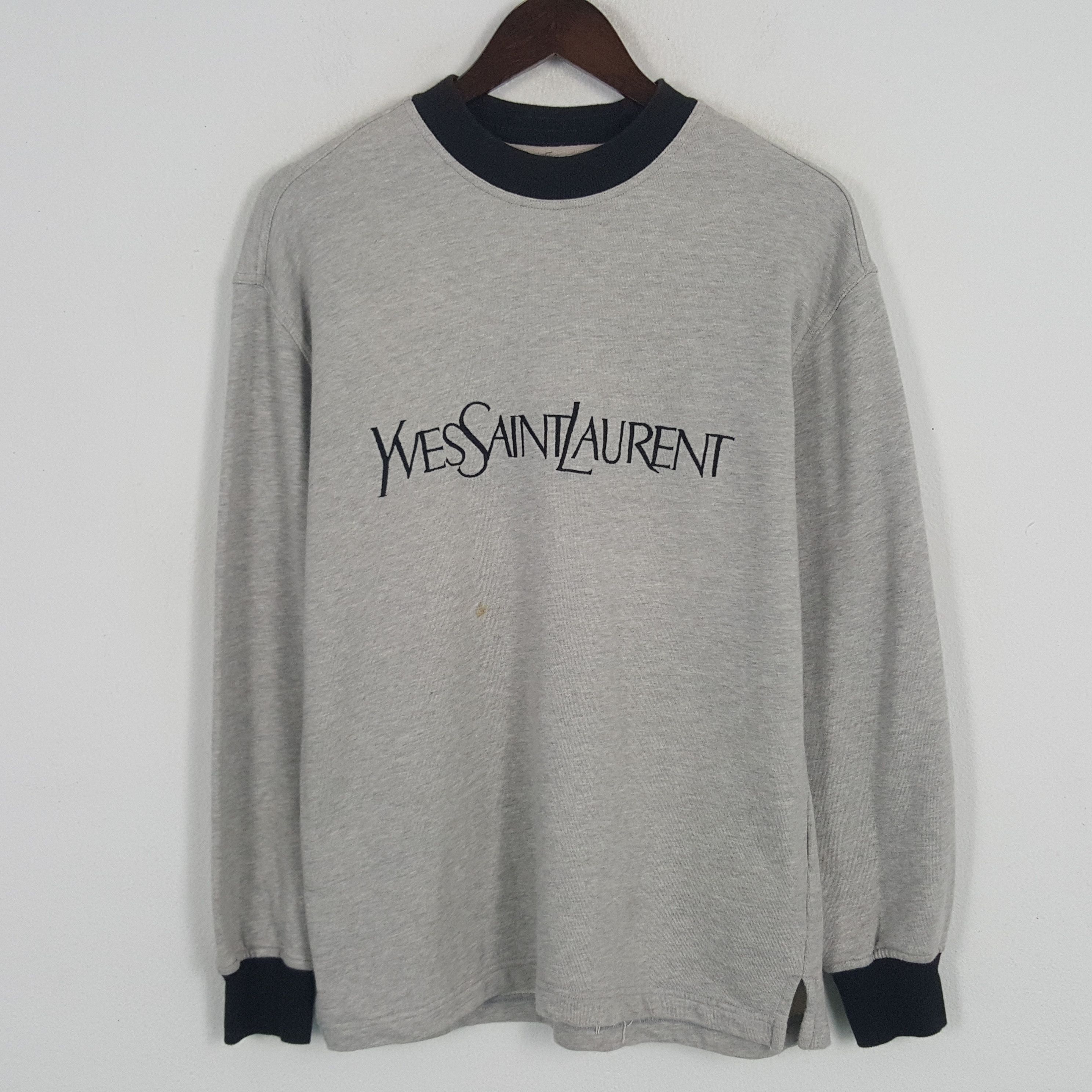 Vintage × Yves Saint Laurent Vintage Yves Saint Laurent Spell Out Logo Sweatshirt Size US XS / EU 42 / 0 - 1 Thumbnail