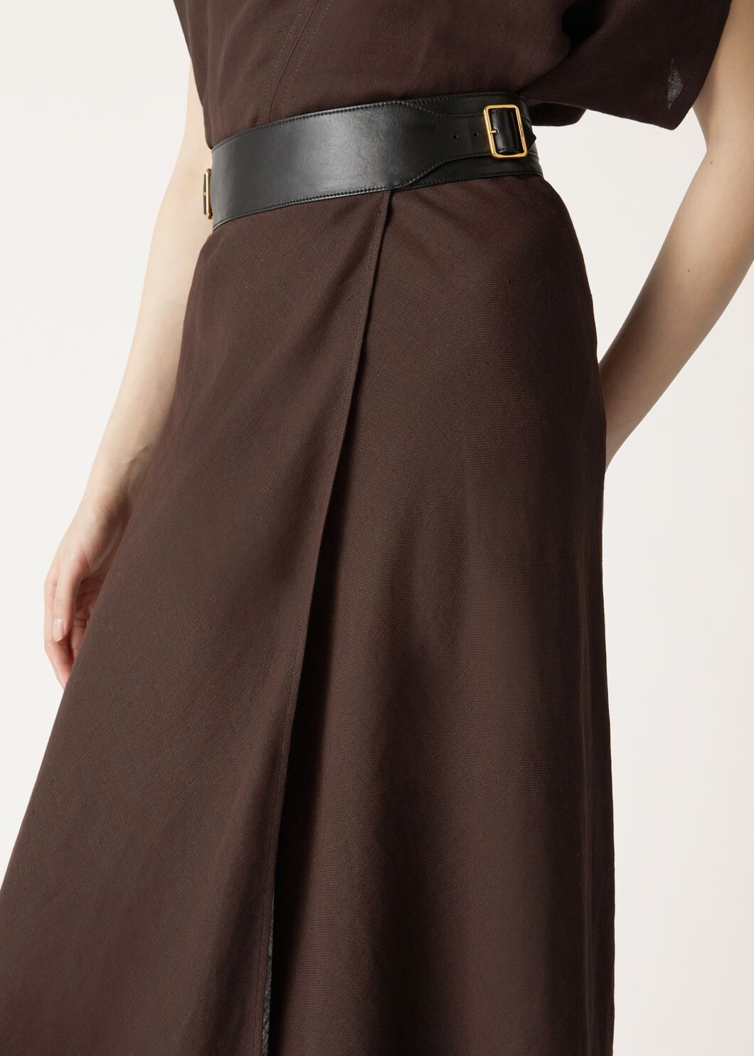Loro Piana o1w1db10825 FAO4856 Irene Skirt in Brown Size 26" / US 2 / IT 38 - 3 Thumbnail
