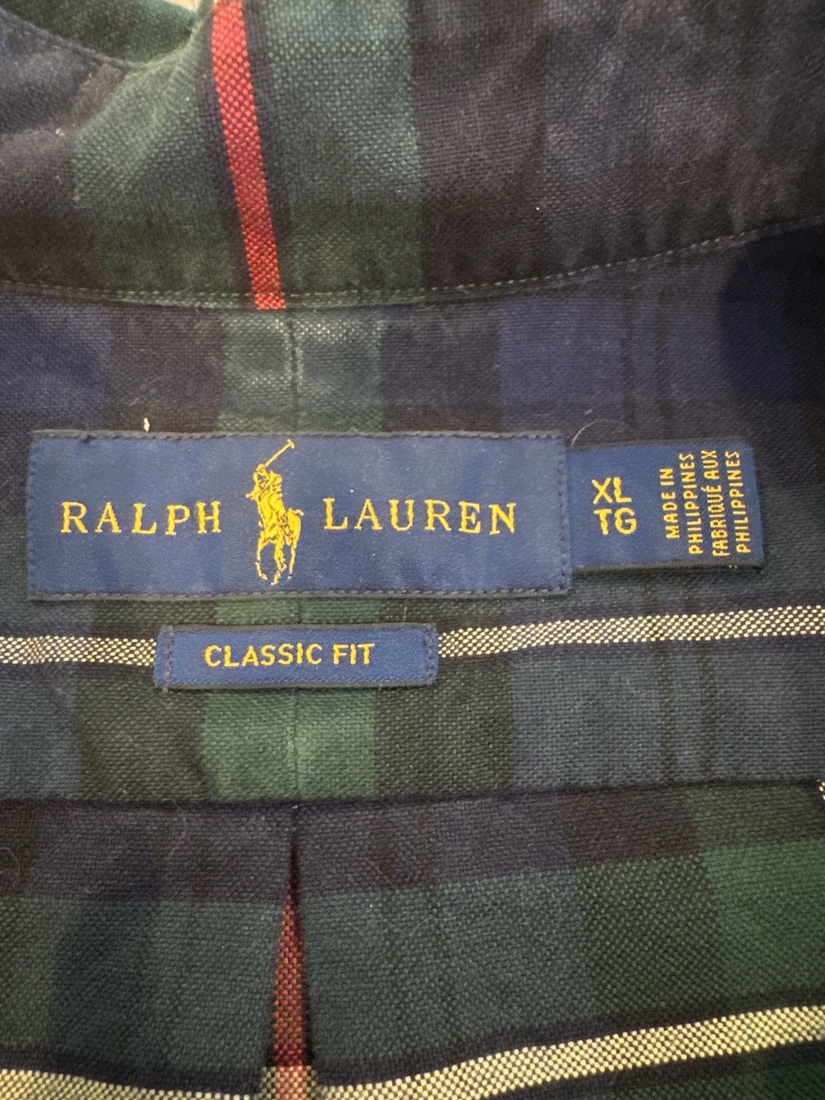 Ralph Lauren Green Navy Red Button Down Size US XL / EU 56 / 4 - 3 Thumbnail