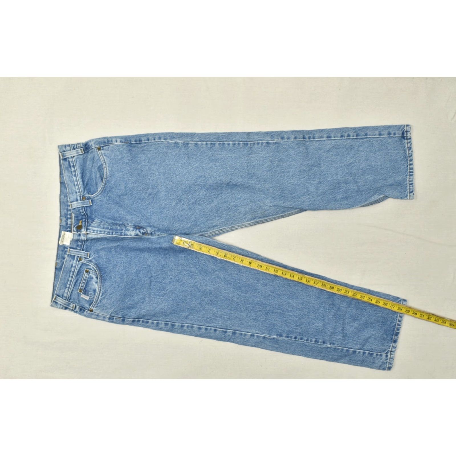 Carhartt Carhartt Jeans B460 LVB Relaxed Fit Men’s Denim 40x30 Light Wash Blue Cotton Zip 5-Pocket Logo Straight Mens Jeans Size US 40 / EU 56 - 4 Thumbnail