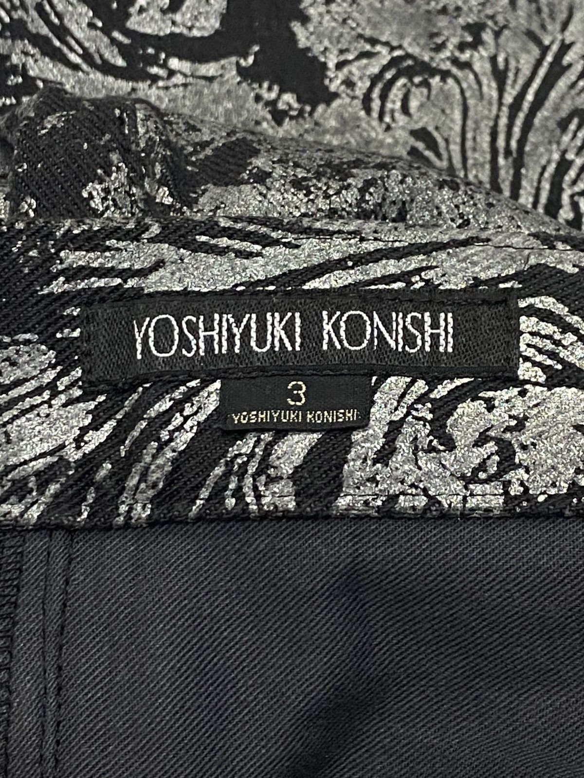 Yoshiyuki Konishi 💃Yoshiyuki Konishi Wax Floral Pattern Flared Denim Pants Size US 30 / EU 46 - 10 Thumbnail