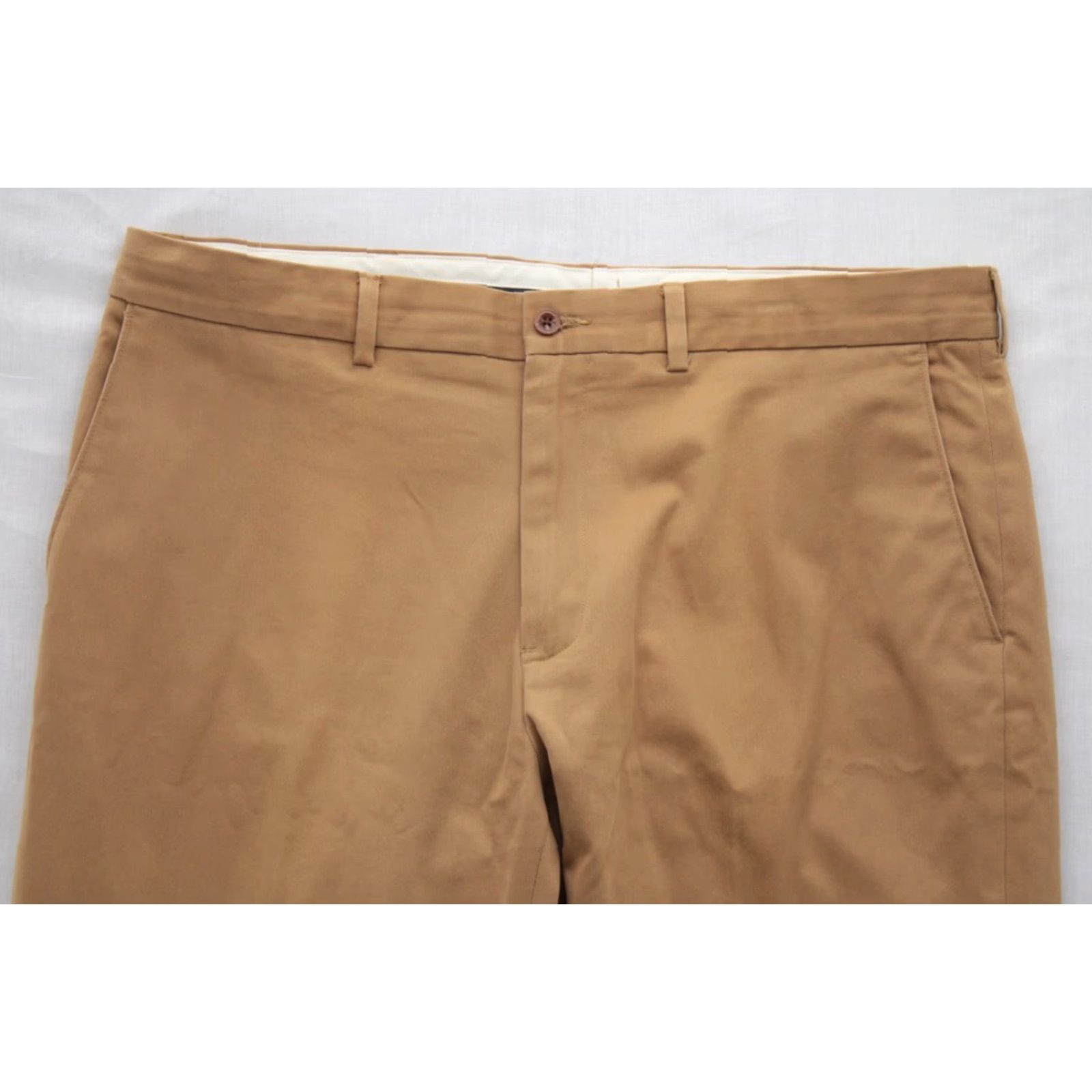 Polo Ralph Lauren VINTAGE Polo Ralph Lauren Preston Pants Men's 40X30 Flat Front Brown Cotton Chino Preppy Size US L / EU 52-54 / 3 - 2 Thumbnail