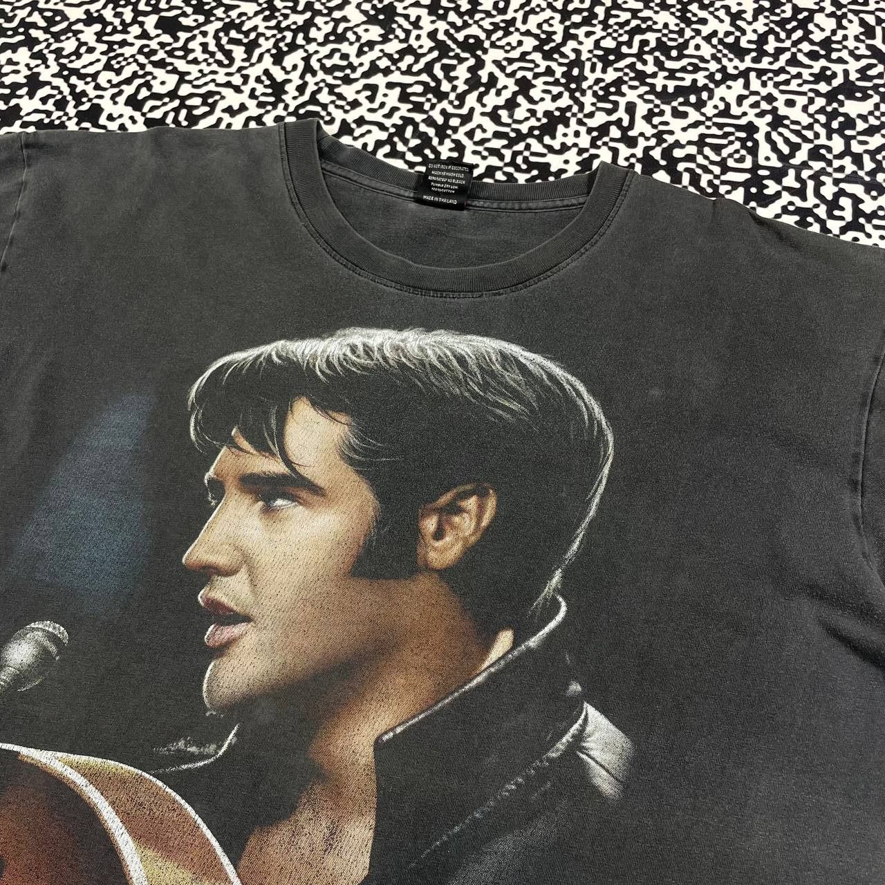Band Tees Vintage 00s Elvis Presley Band Rock Faded Boxy T-shirt Y2K Size US XL / EU 56 / 4 - 8 Thumbnail
