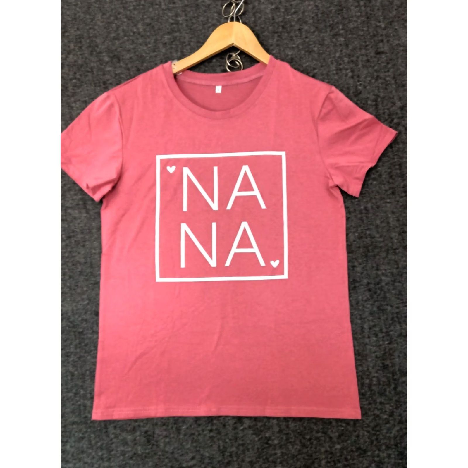 Pinko Nana Heart Grandmother Pink Women's Relaxed T-Shirt, Size S, Crew Neck, Short Sleeve, Blended Fabric, Vintage: No Size S / US 4 / IT 40 - 2 Thumbnail
