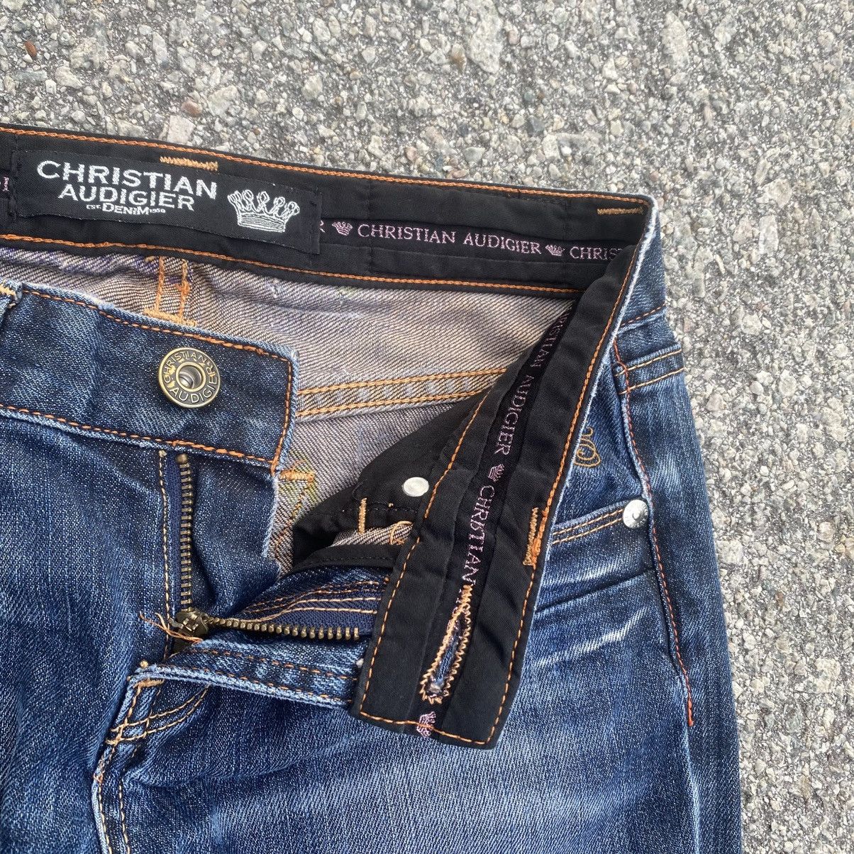 Christian Audigier Rare CHRISTIAN AUDIGIER Skull Tatoo Diamond Jeans Size US 28 / EU 44 - 10 Thumbnail