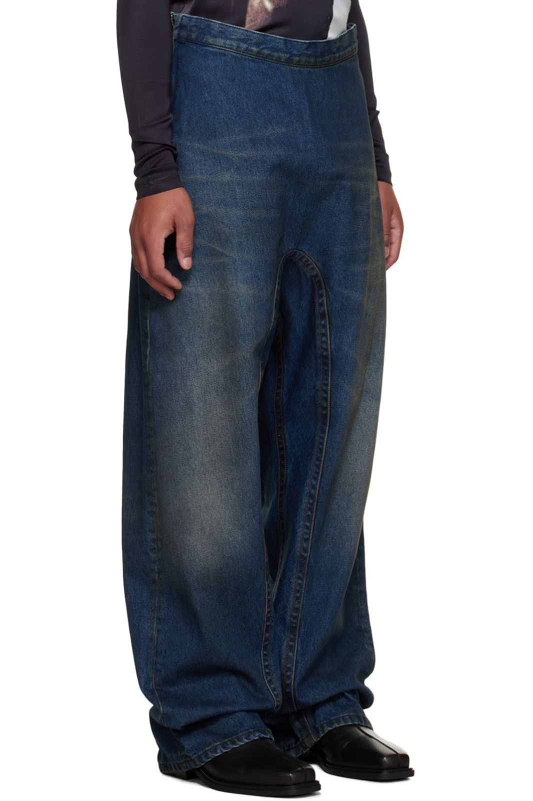 Y/Project Y/Project Blue Whisker Souffle Denim Jeans Size US 35 - 3 Thumbnail
