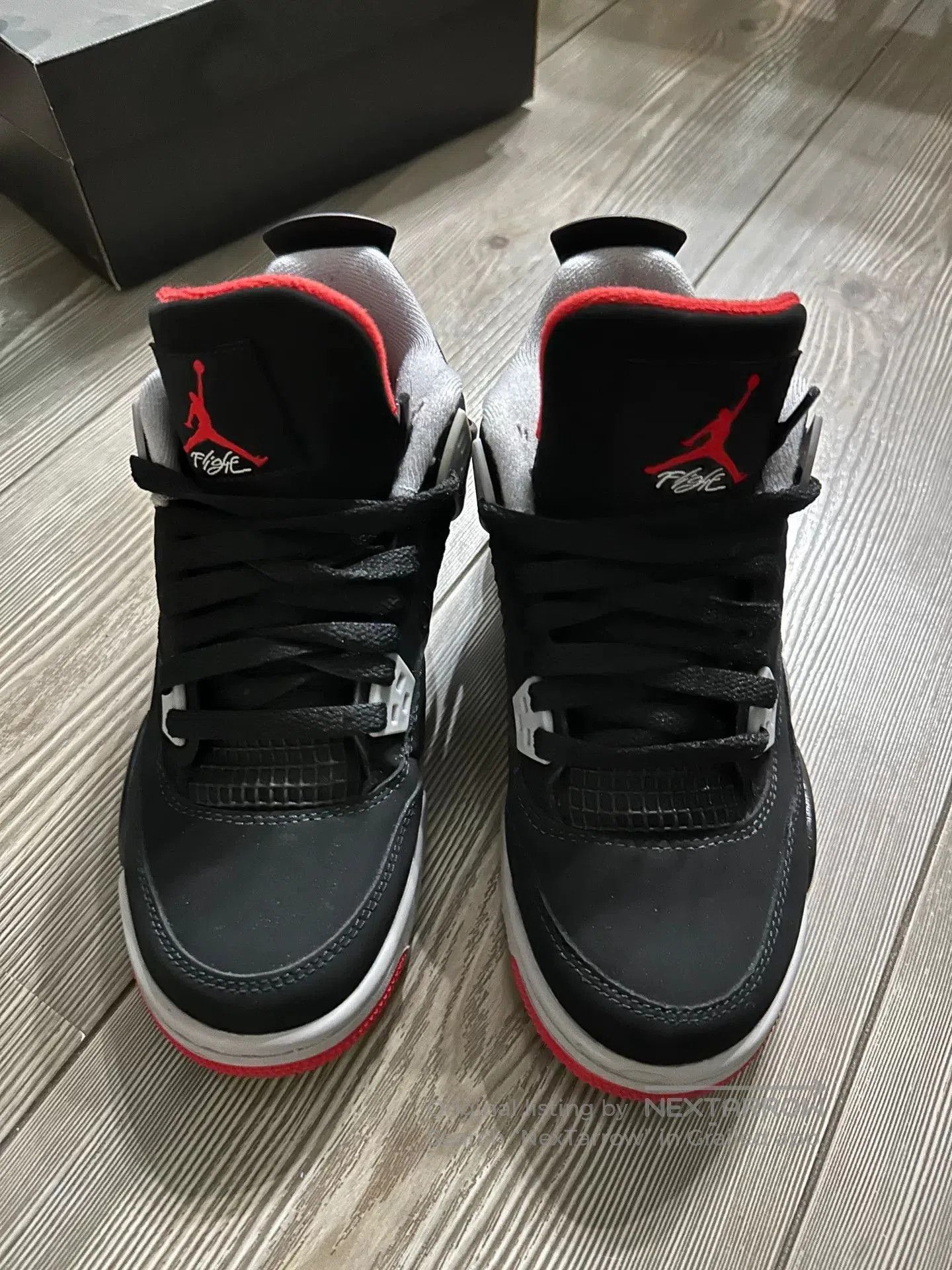 Jordan Brand Nike Air Jordan 4 Black Red Sneakers. Size US 6.5 / IT 36.5 - 2 Thumbnail