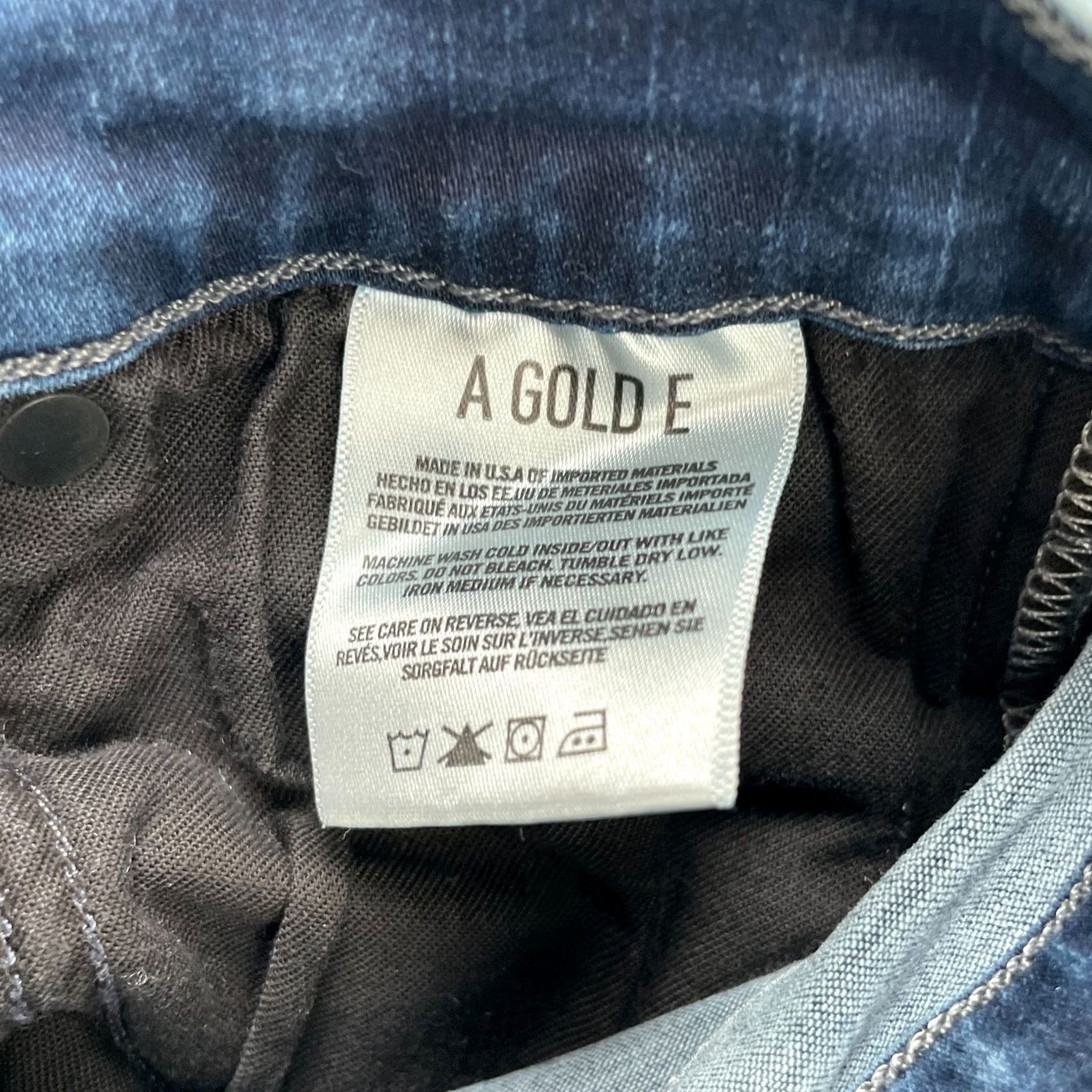 Agolde AGOLDE Jeans Womens 29 Blue Sophie High Rise Skinny Leg Cropped Cotton Raw Hem Size 29" - 4 Thumbnail