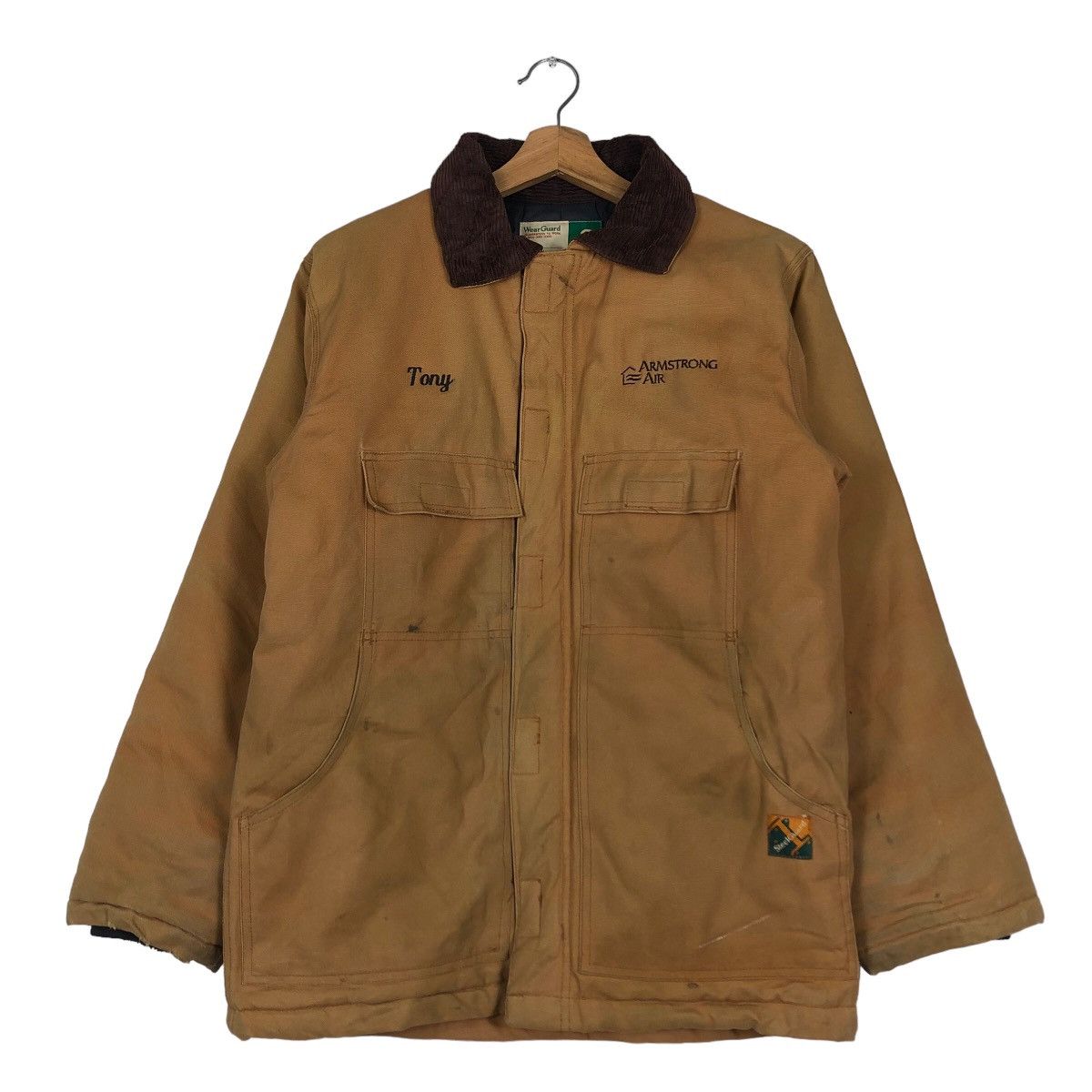 Garment Reproduction of Workers Vintage Wear Guard Chore Duck Canvas Bomber Jacket Carhartt Size US S / EU 44-46 / 1 - 1 Thumbnail