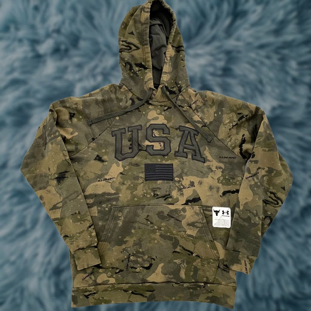 Under Armour Under Armour Hoodie Adult Small Camo Project Rock Freedom X Blood Sweat Respect Shirt Mens Sl/XS? Size US S / EU 44-46 / 1 - 1 Thumbnail