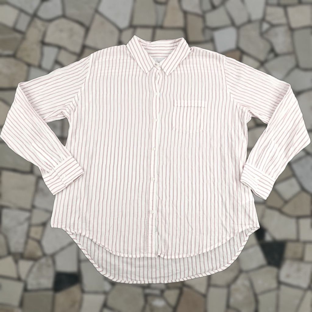 Rails VINTAGE Rails Button-Up Shirt Men's Large Red Striped Long Sleeve Performance Flex Blouse Size L / US 10 / IT 46 - 1 Thumbnail