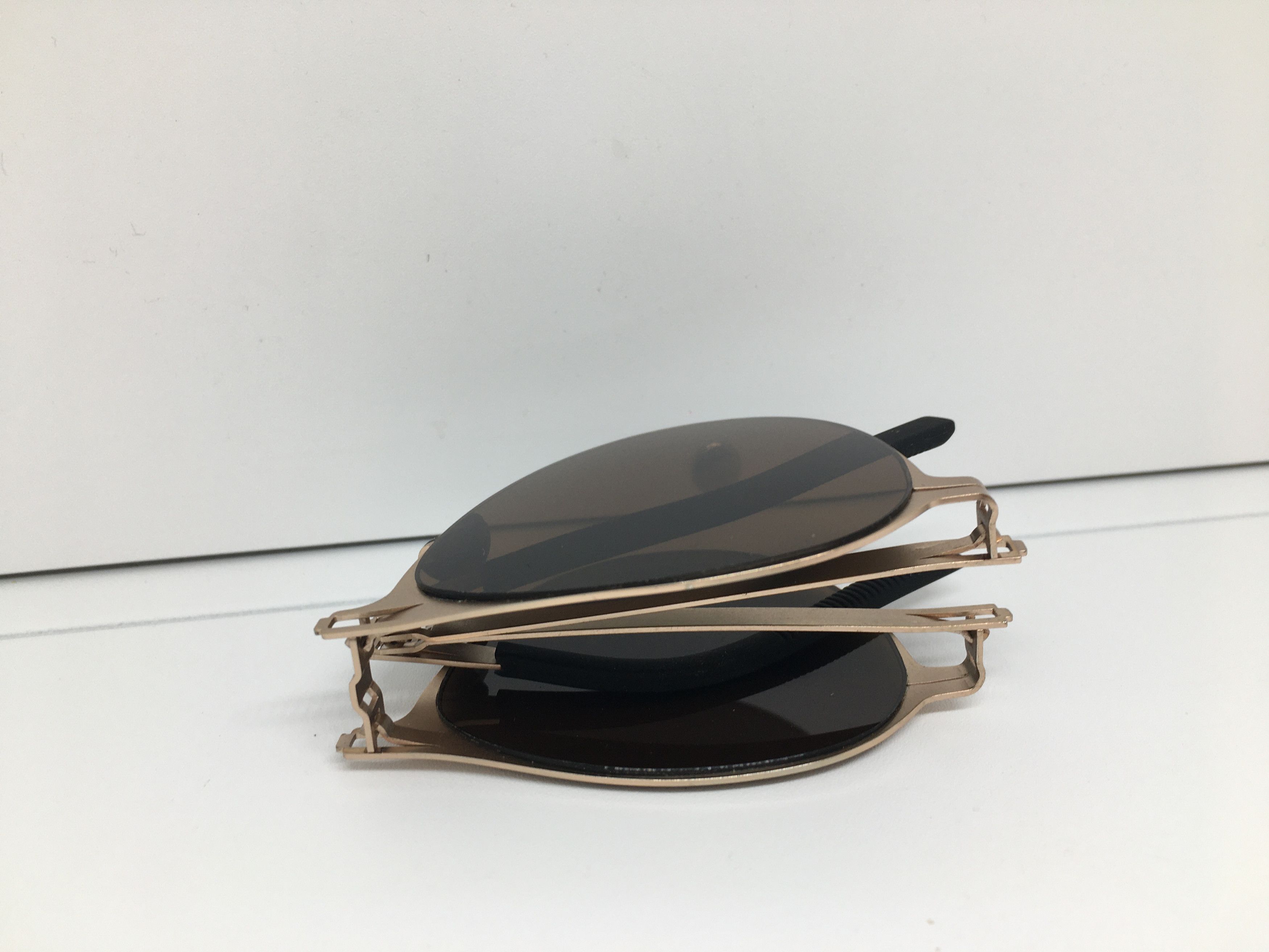 Other Gold Aviator Folding Sunglasses Frame Pilot Size ONE SIZE - 5 Thumbnail