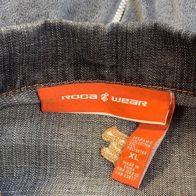 Rocawear Rocawear Mens XL PolyCotton Button Up Denim Blue Jean Jacket Size US XL / EU 56 / 4 - 7 Thumbnail