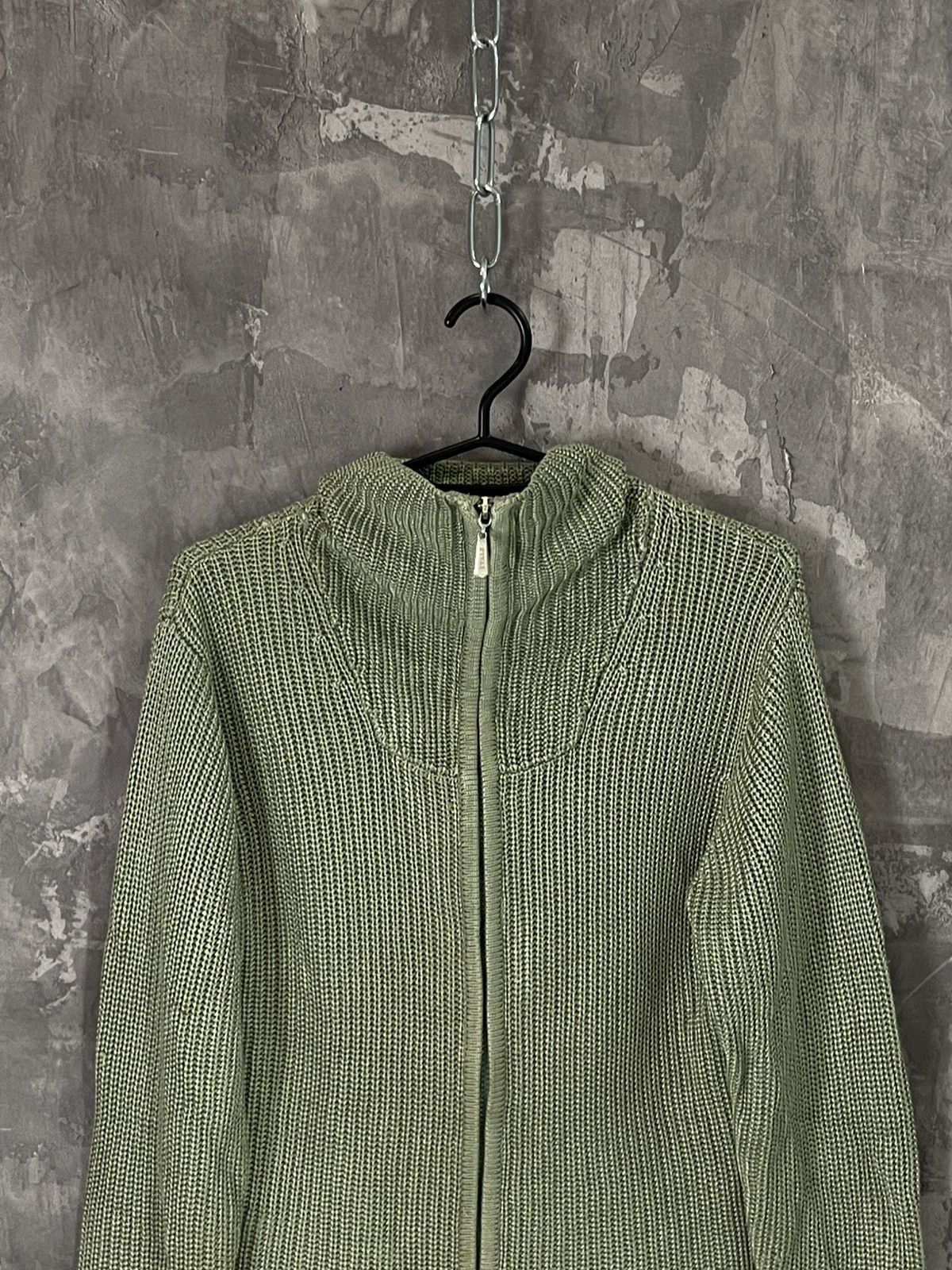 Salvatore Ferragamo × Vintage Vintage Y2K zip up ribbed Silk Salvatore Ferragamo sweater Size L / US 10 / IT 46 - 3 Thumbnail