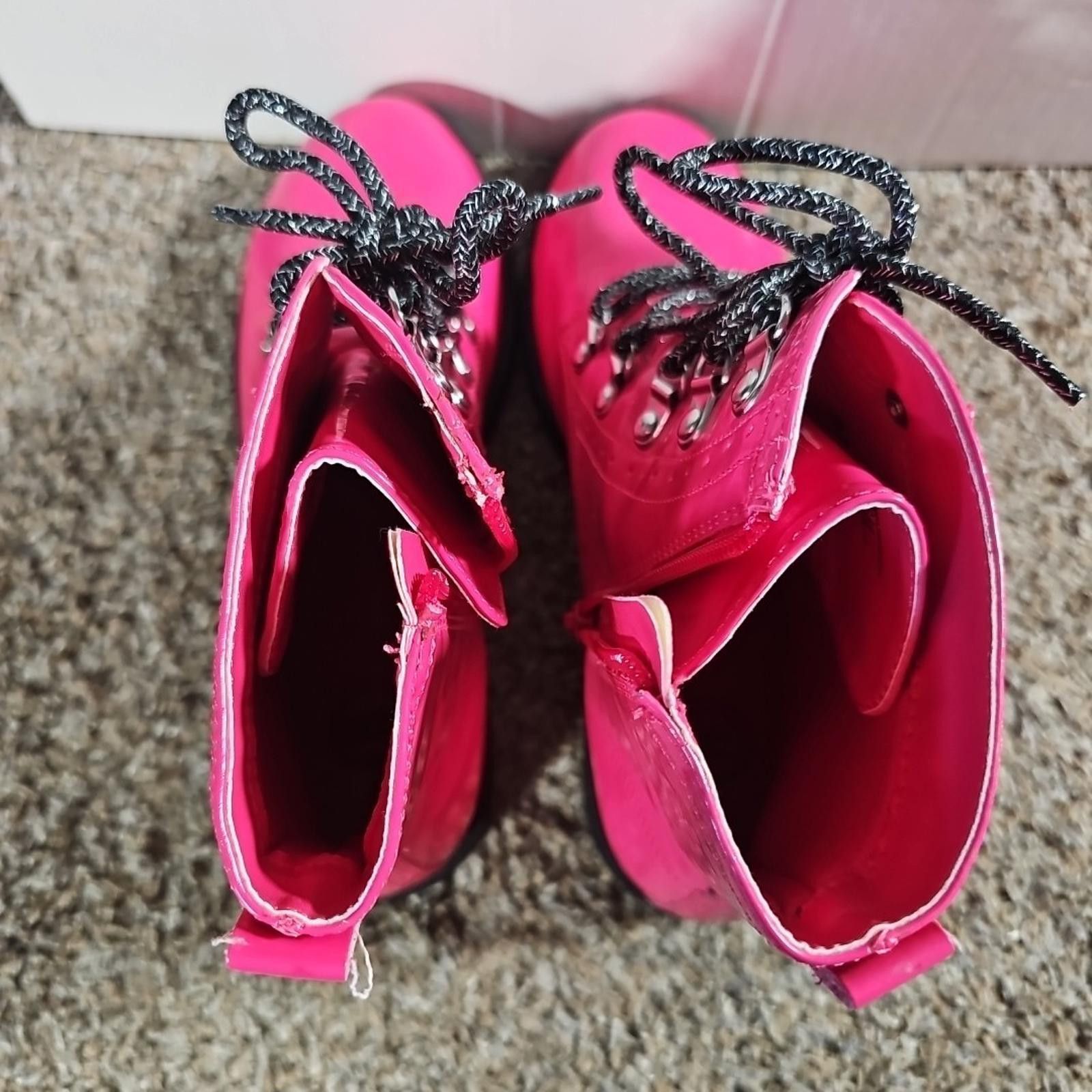 Other Wonder Nation Pink Zipper / Lace Up Combat Boot Style Sz 5 Size US 5 / IT 35 - 7 Thumbnail