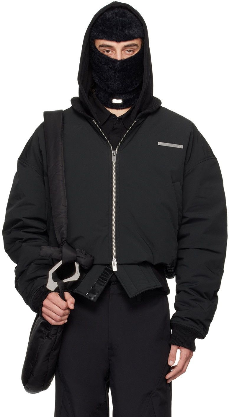 Heliot Emil HELIOT EMIL Black Pneumatic Bomber Jacket Size US S / EU 44-46 / 1 - 1 Thumbnail