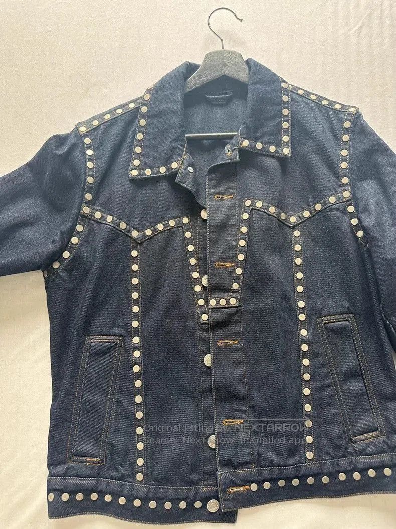 Dries Van Noten Dries Van Noten Men's Studded Denim Jacket. Size US L / EU 52-54 / 3 - 2 Thumbnail