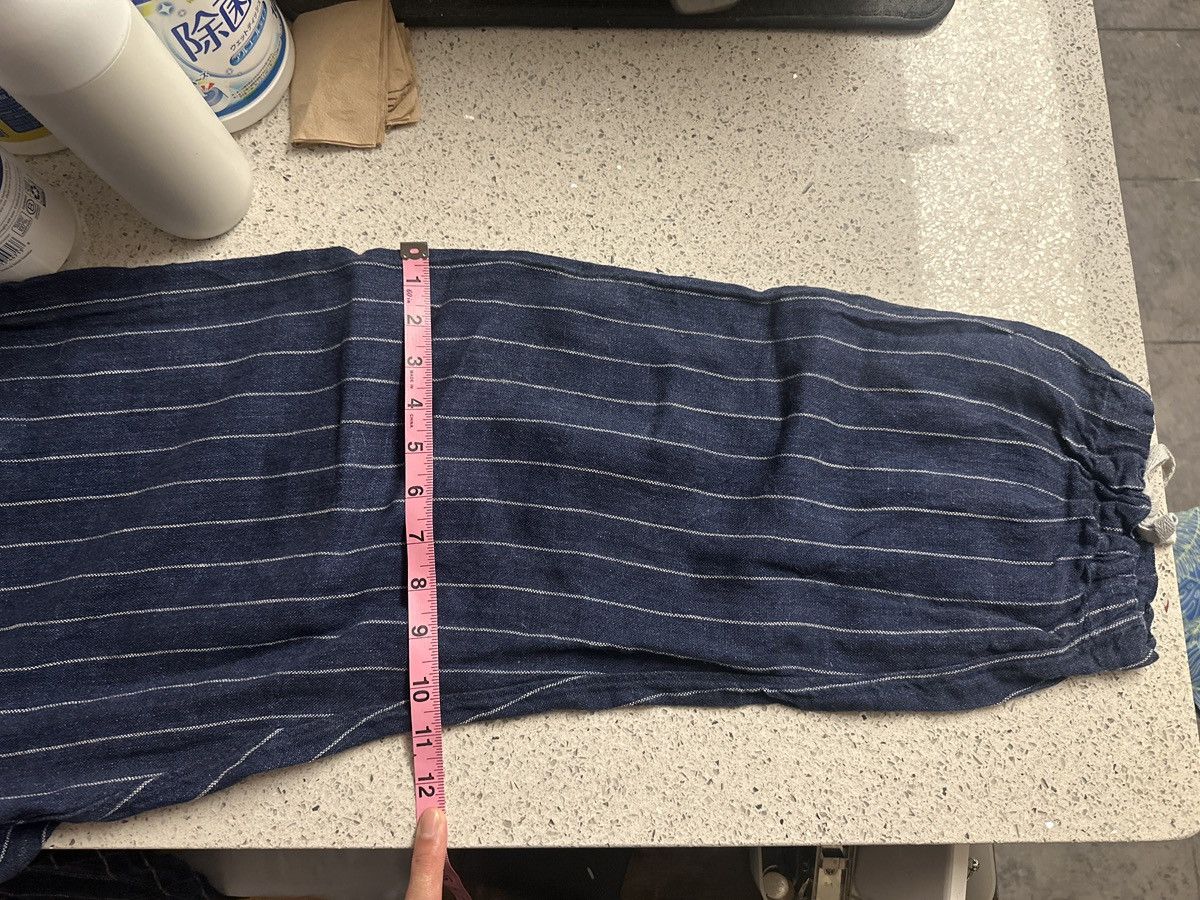 L.E.J London L.E.J Navy Stripe ORGANIC LINEN ELASTICATED WAIST Size US 32 / EU 48 - 7 Thumbnail