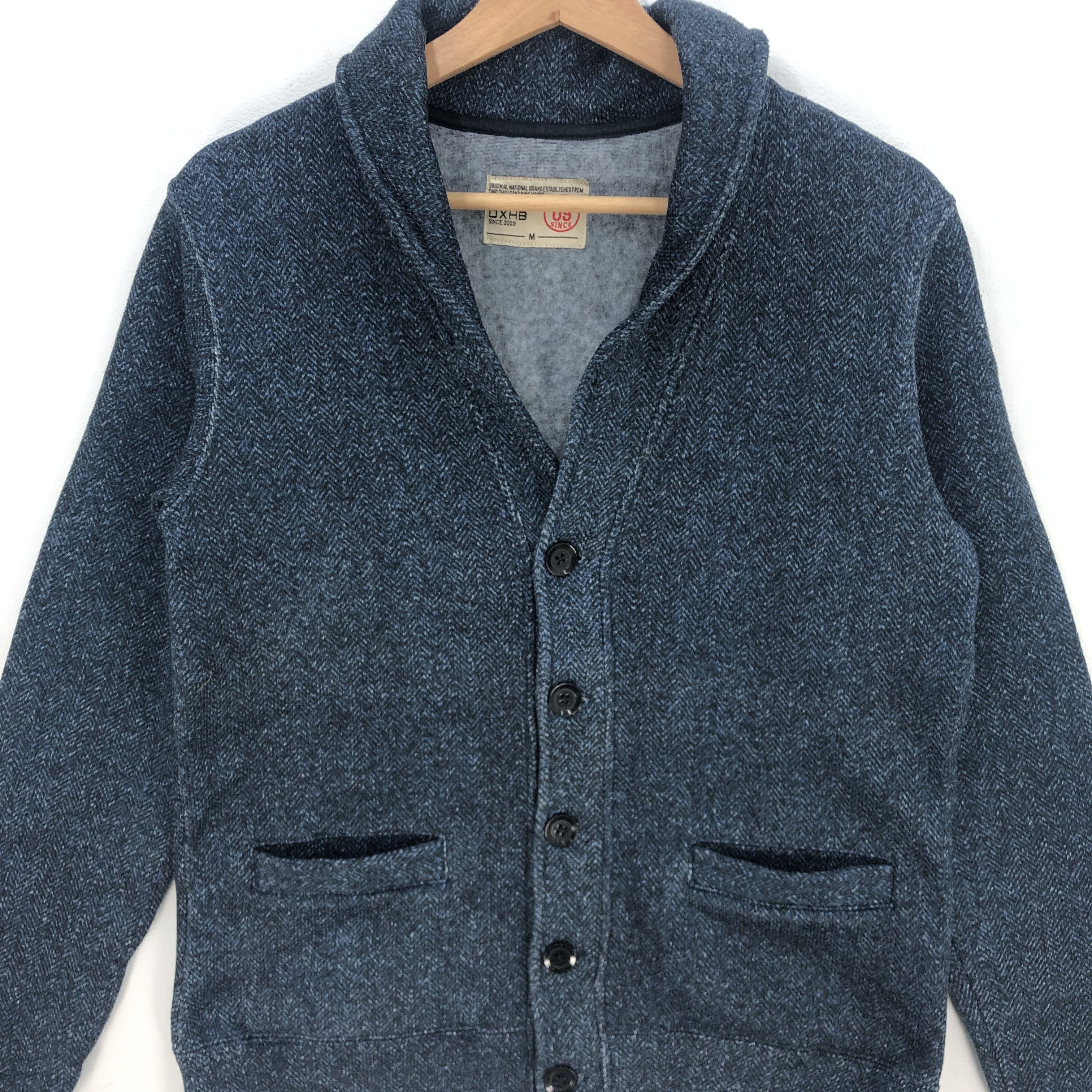 Japanese Brand Vintage Japanese Streetwear Navy Cardigan Sweater Size US S / EU 44-46 / 1 - 3 Thumbnail