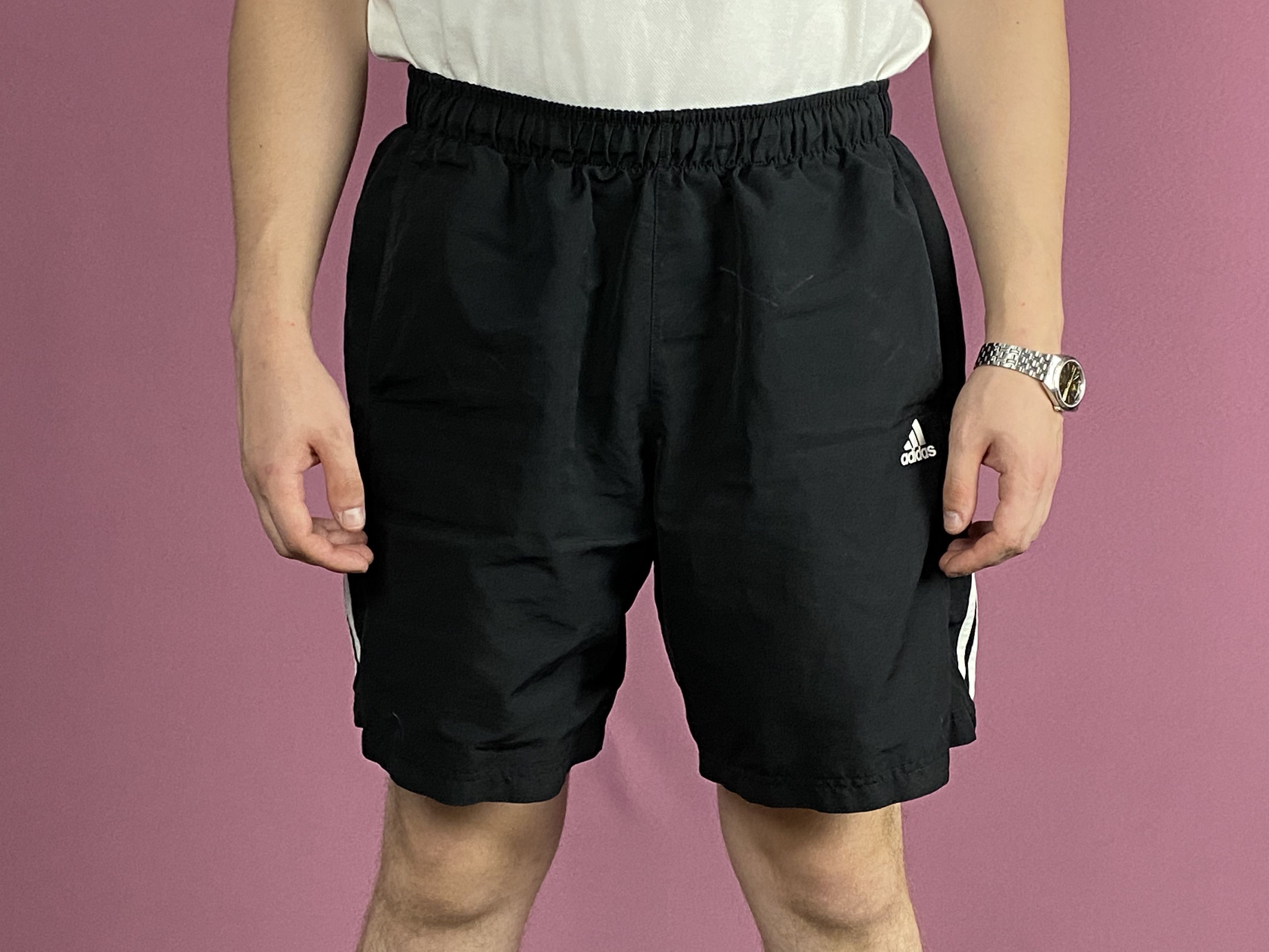 Adidas × Vintage Adidas Vintage Men's Sport Shorts - XL Black Size US 36 / EU 52 - 2 Thumbnail