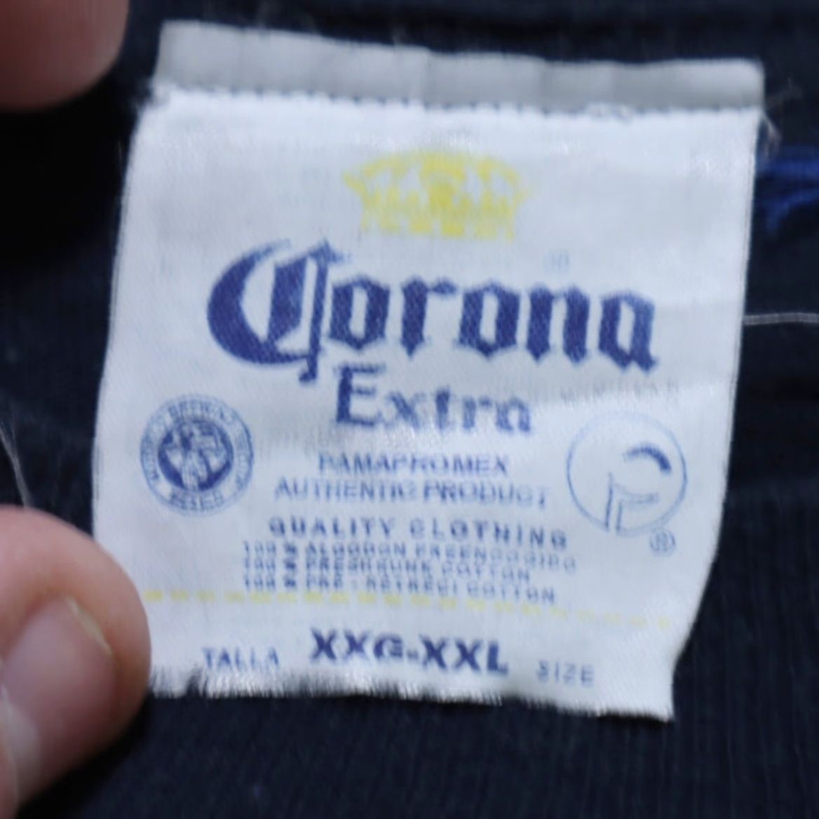 Vintage VINTAGE Corona Extra Shirt Navy Blue 2XL Mens Smiley Face Mmm VTG 90s Size US XXL / EU 58 / 5 - 5 Thumbnail
