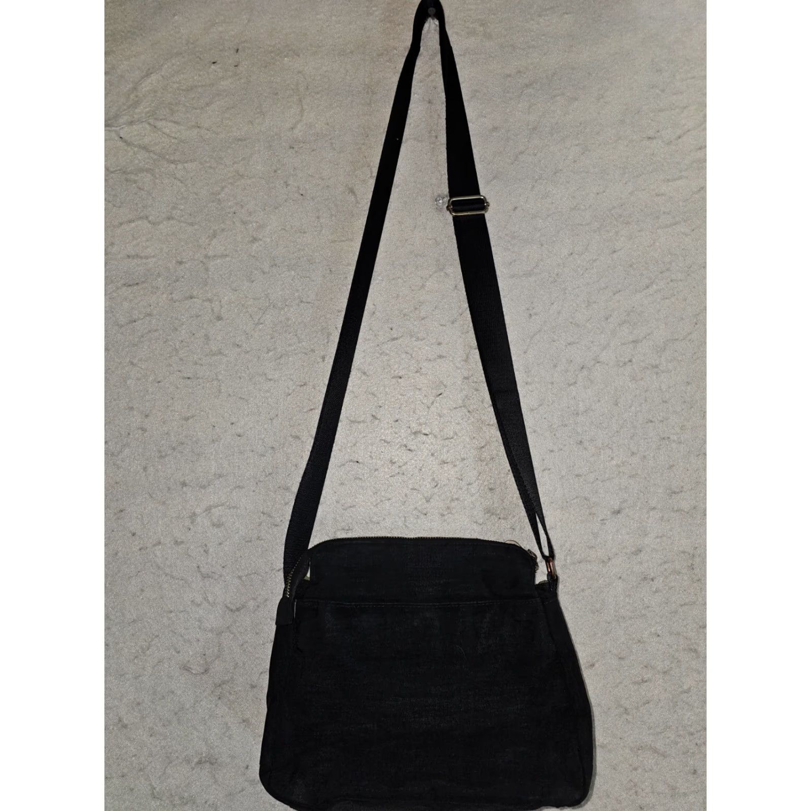 Vintage Baggallini Crossbody Nylon Travel Bag Handbag Adjustable Strap Black Womens Size ONE SIZE - 6 Thumbnail