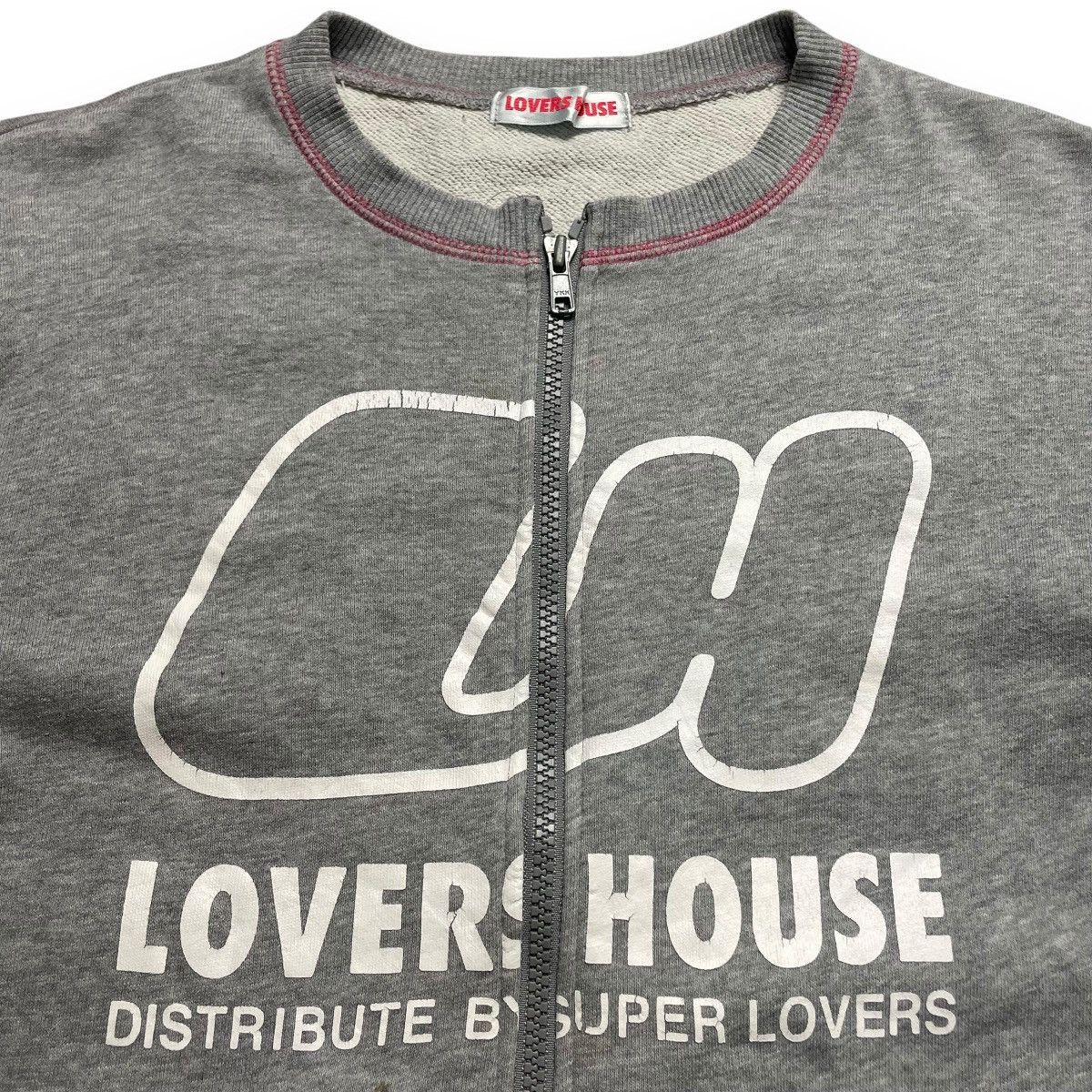 20471120 🇯🇵 VINTAGE LOVERS HOUSE SUPER LOVERS FULL ZIP SWEATER Size M / US 6-8 / IT 42-44 - 6 Thumbnail