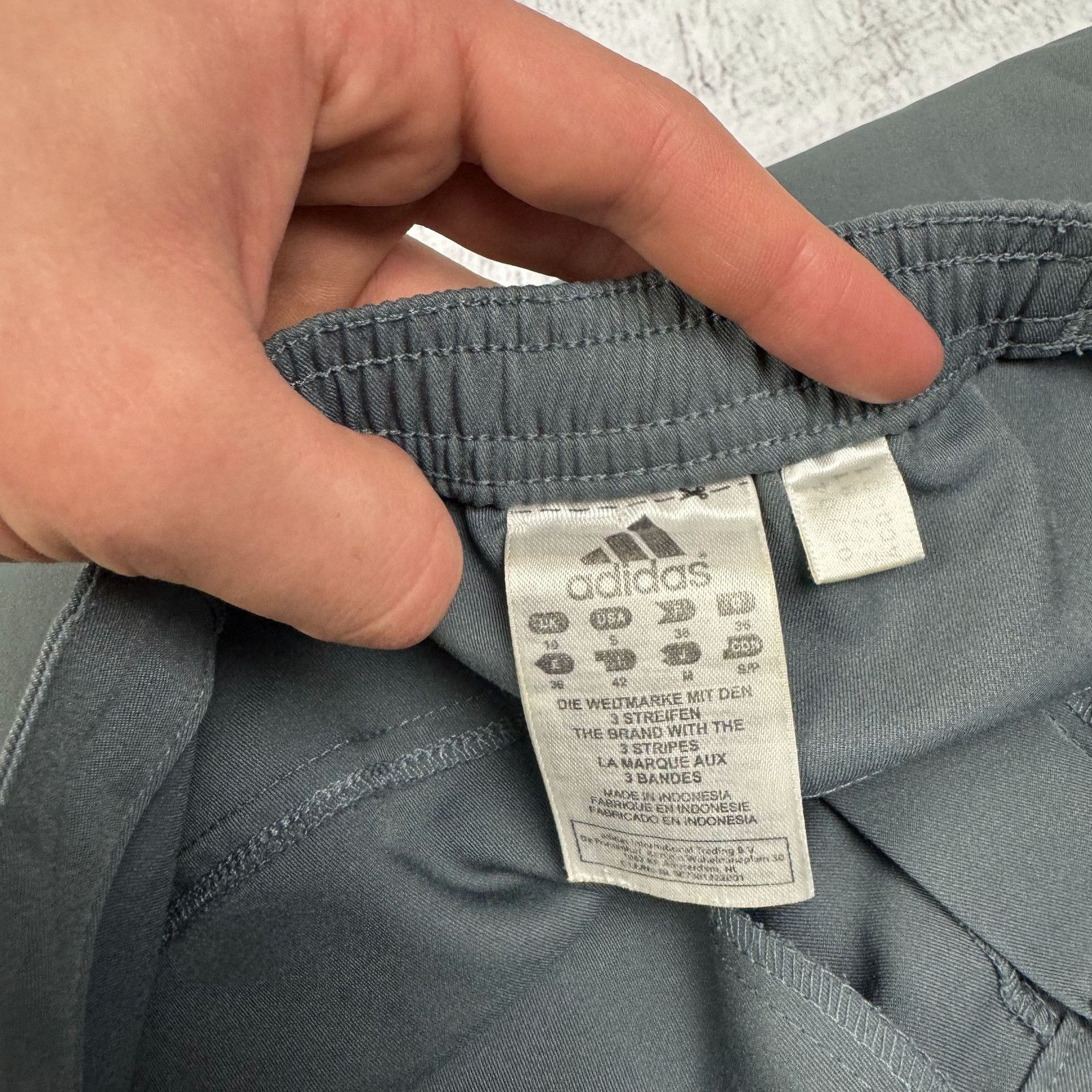 Adidas Adidas Women's Gray White Logo Pockets Straight Leg Pants S Size 30" / US 8 / IT 44 - 2 Thumbnail