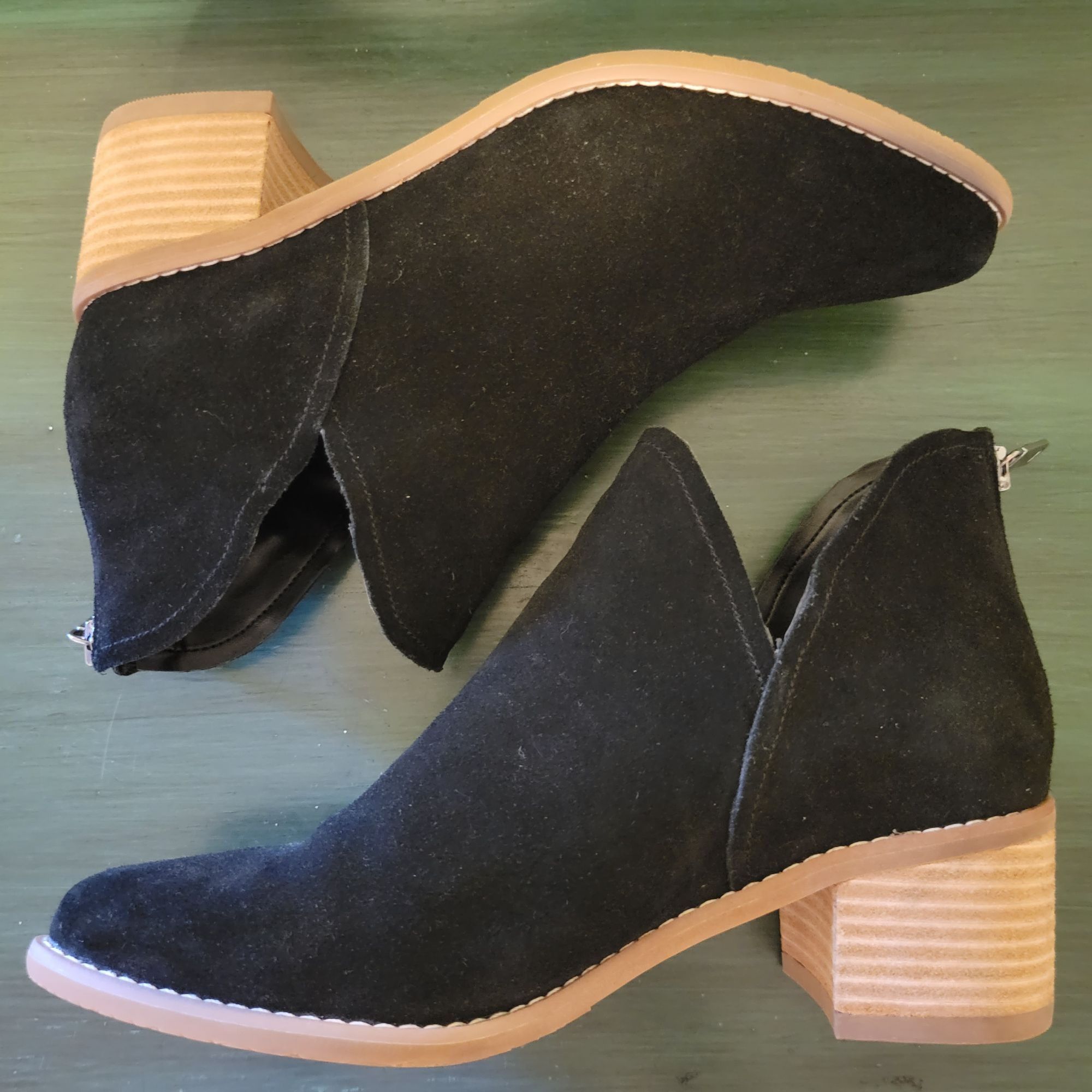Vintage Blondo NEDA Waterproof Black Leather Suede Ankle Boots 7.5M Grailed