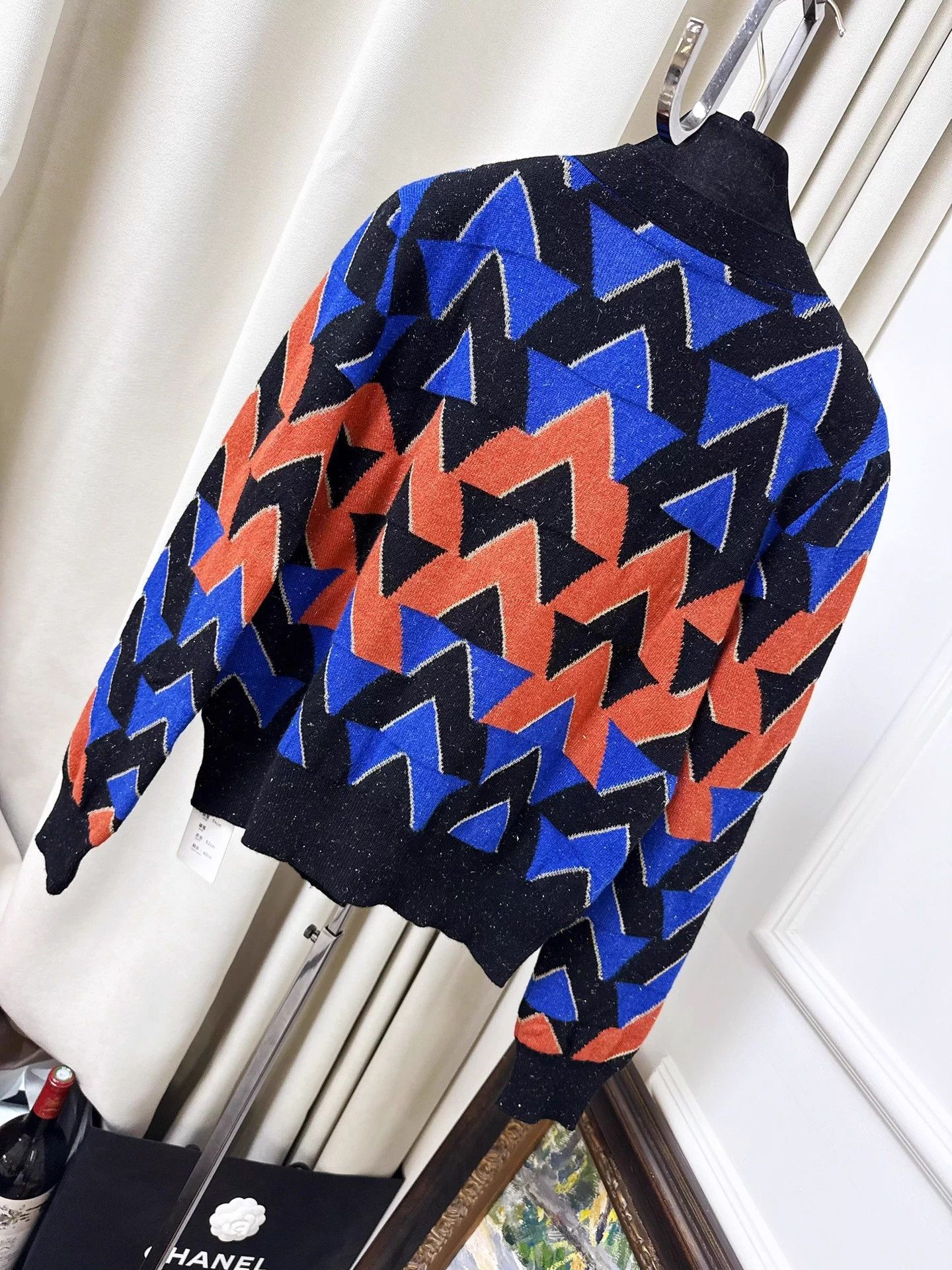 Chanel Chanel 19A Egypt colorblock geo scarab knit cardigan SZ36 Size XS / US 0-2 / IT 36-38 - 2 Thumbnail
