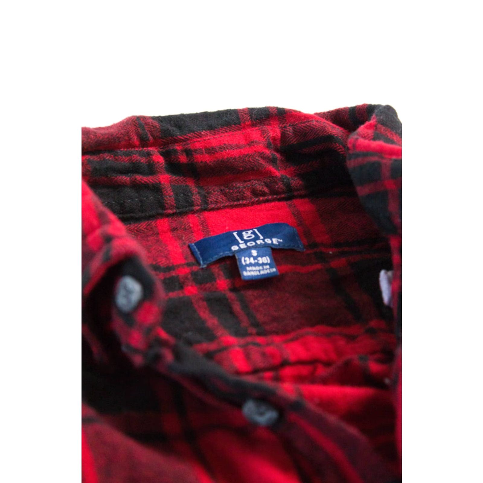 George VINTAGE George Red Flannel Shirt Plaid Long Sleeve Small 2000s Cotton Red Mens Womens Boys Girls Size US S / EU 44-46 / 1 - 3 Thumbnail