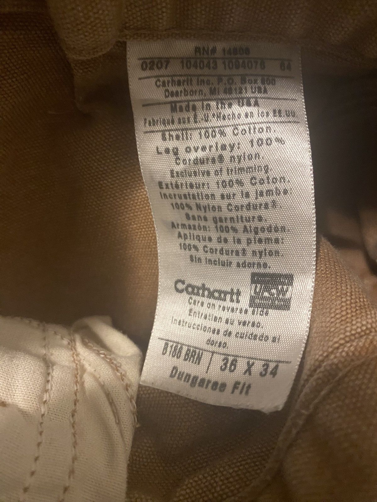 Carhartt × Vintage Vintage Carhartt Dungaree Fit Double Knee Pants 36W 34L Size US 36 / EU 52 - 4 Thumbnail