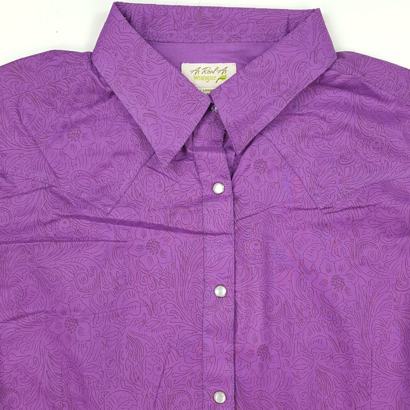 Wrangler Wrangler Purple Pearl Snap Women's Size XL Western Button Up Collar Shirt Top Size XL / US 12-14 / IT 48-50 - 6 Thumbnail