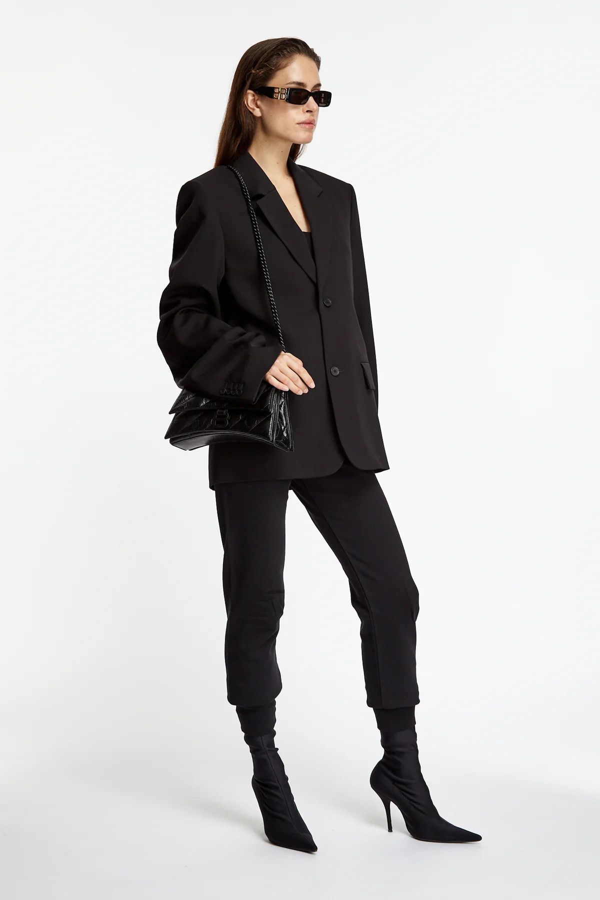 Balenciaga o1in1g1024 Loose Leggings in Black Size 26" / US 2 / IT 38 - 5 Thumbnail