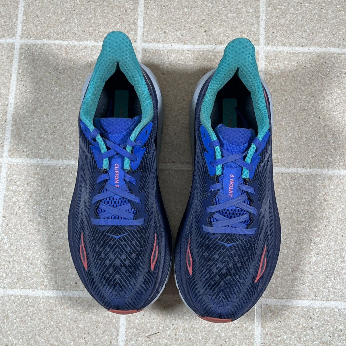 Hoka Hoka One One Clifton 9 Womens Size 9B Blue Pink Sneakers Size US 9 / IT 39 - 3 Thumbnail
