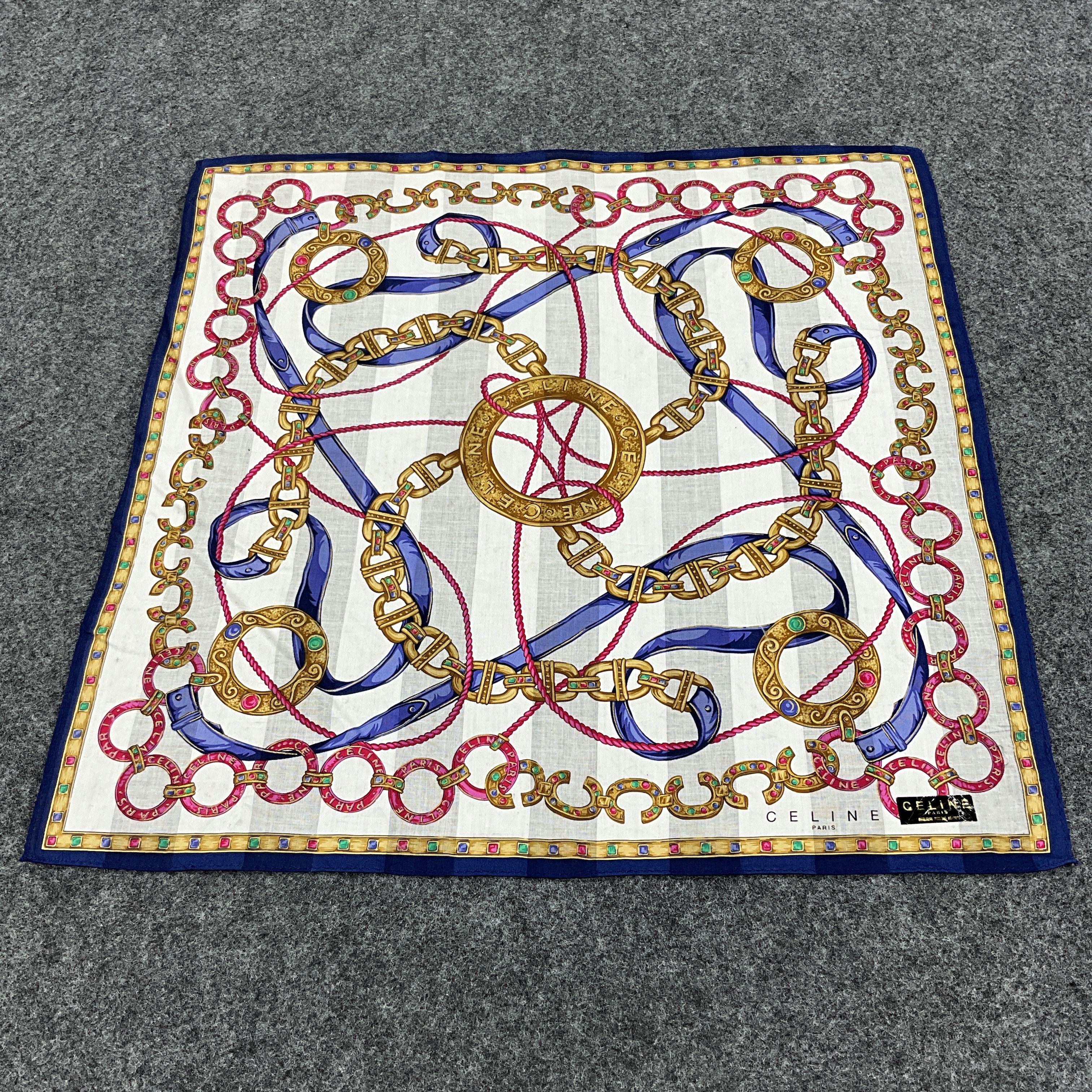 Vintage Celine Handkerchief / Bandana / Neckerchief B072 Size ONE SIZE - 2 Thumbnail